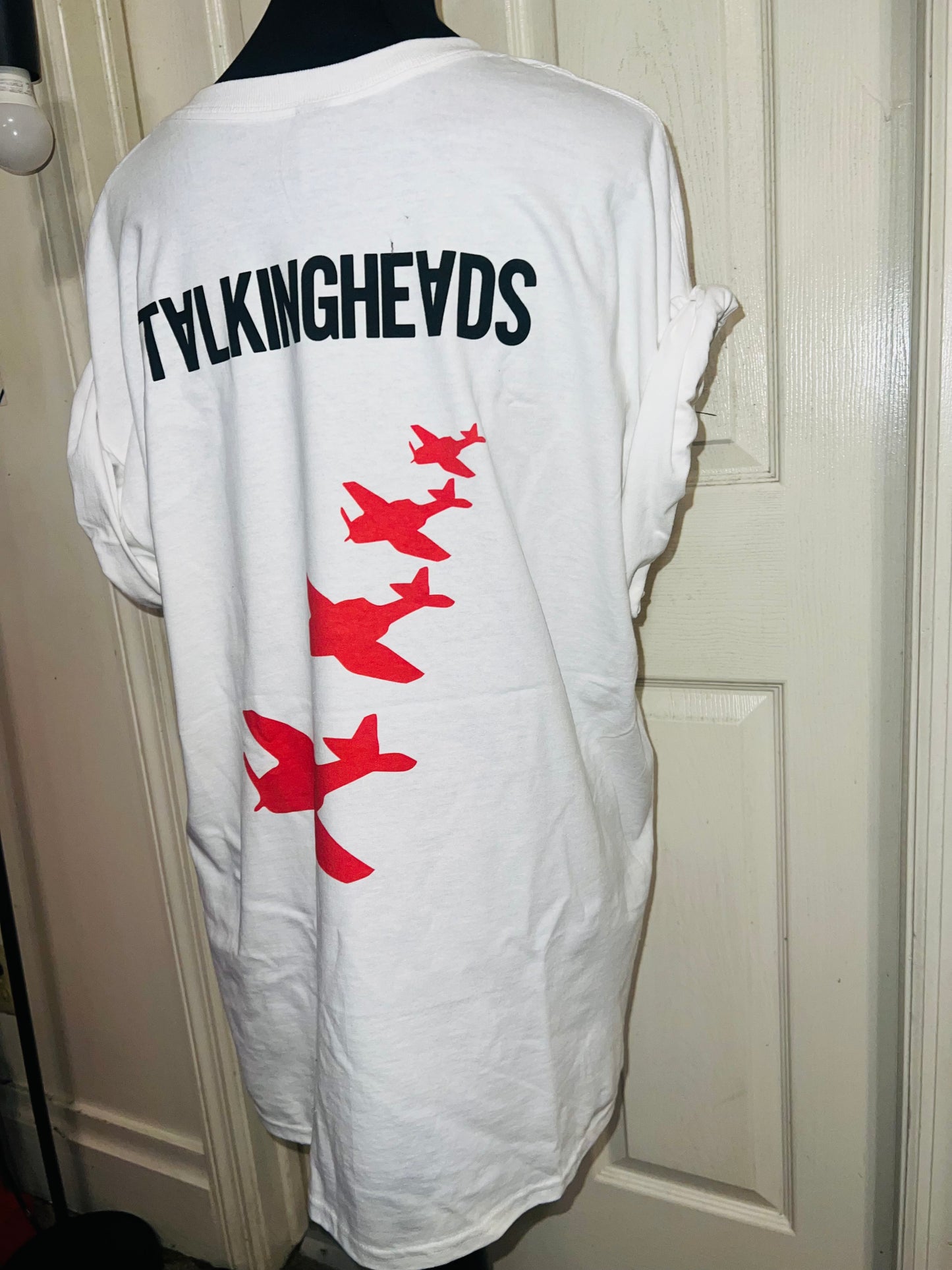 Talking Heads Double Sided Oversized Distressed Tee