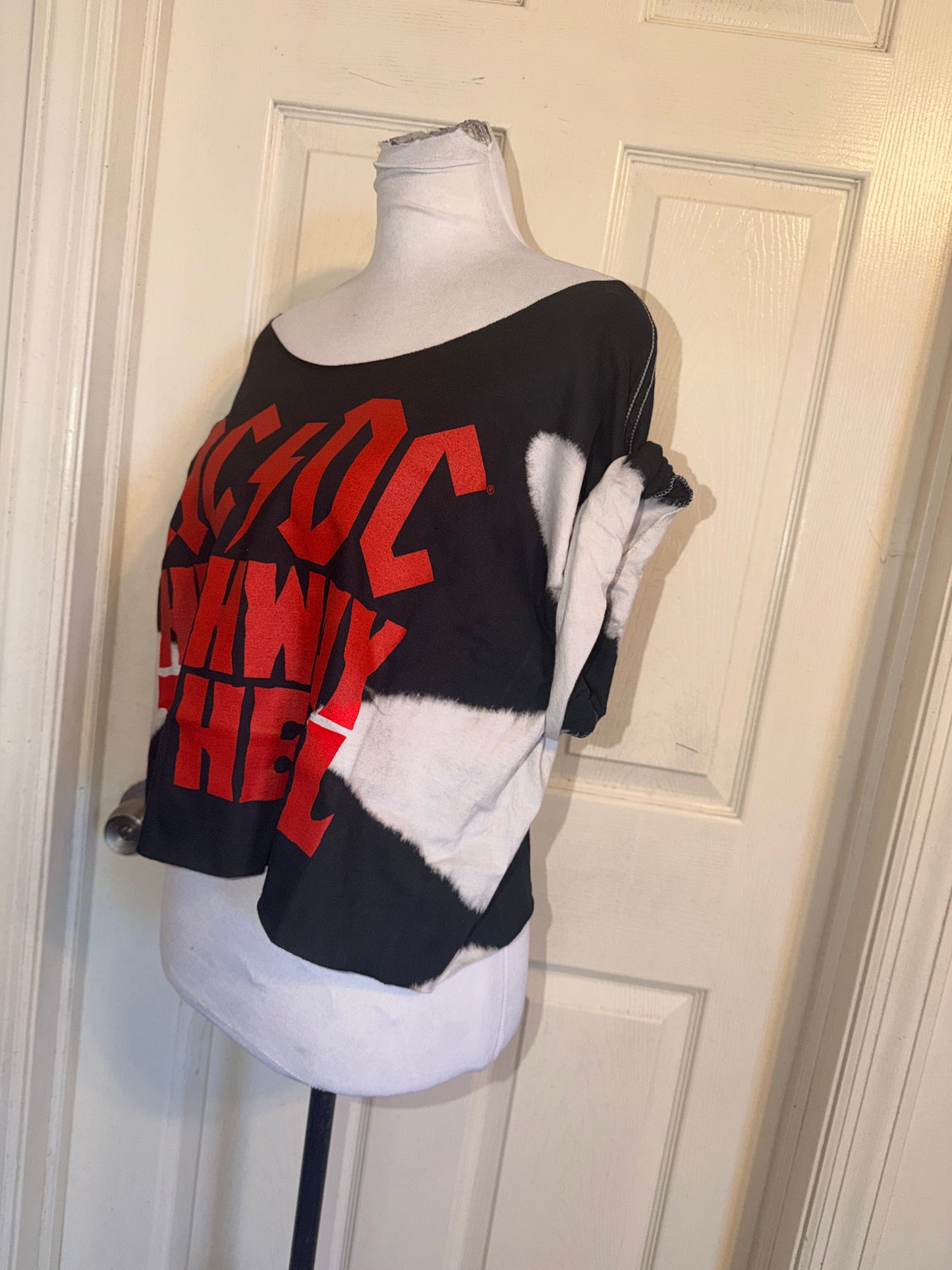 AC/DC Oversized OFTS Distressed Tee