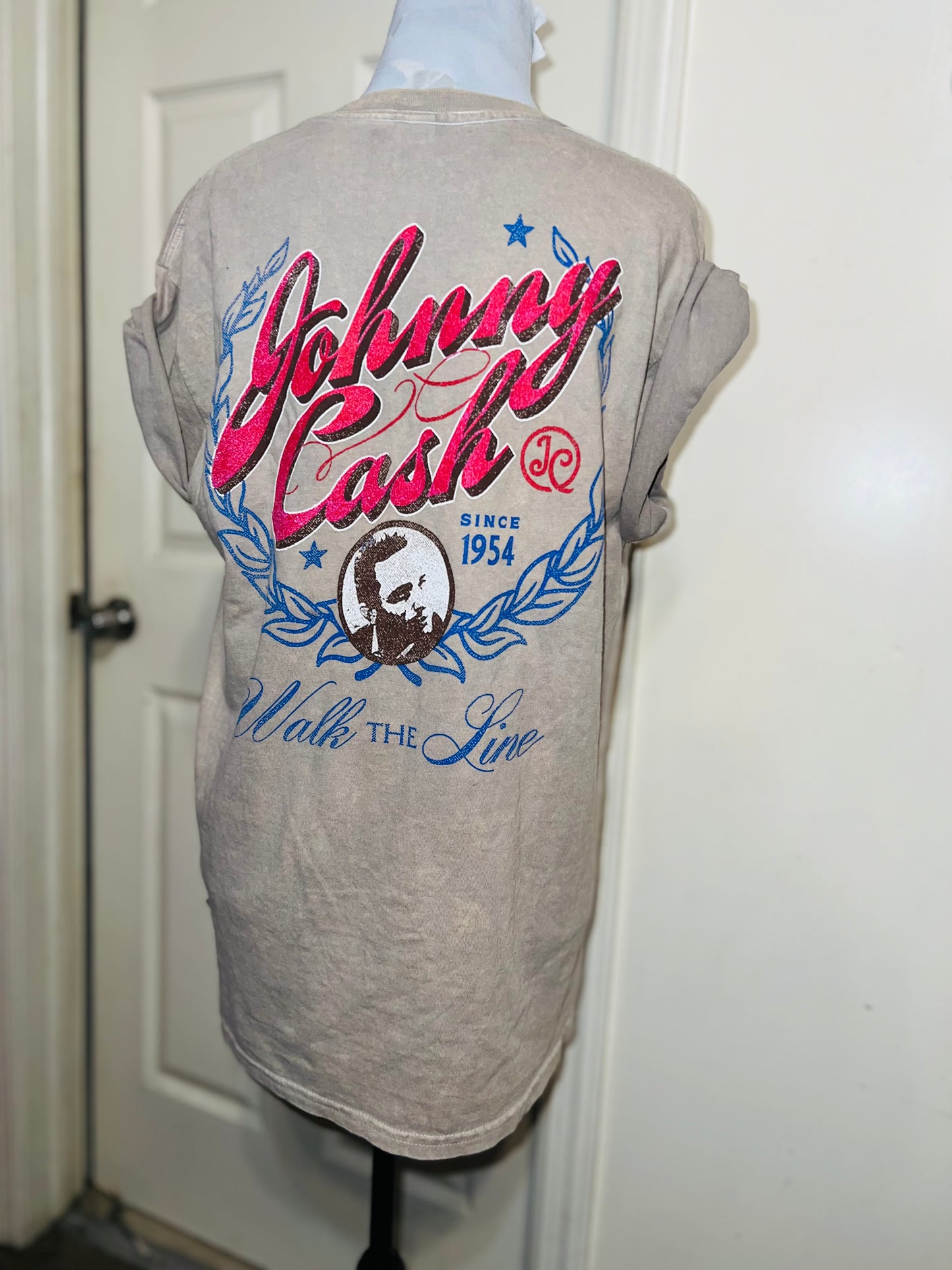 Johnny Cash Double Sided Oversized Distressed Tee