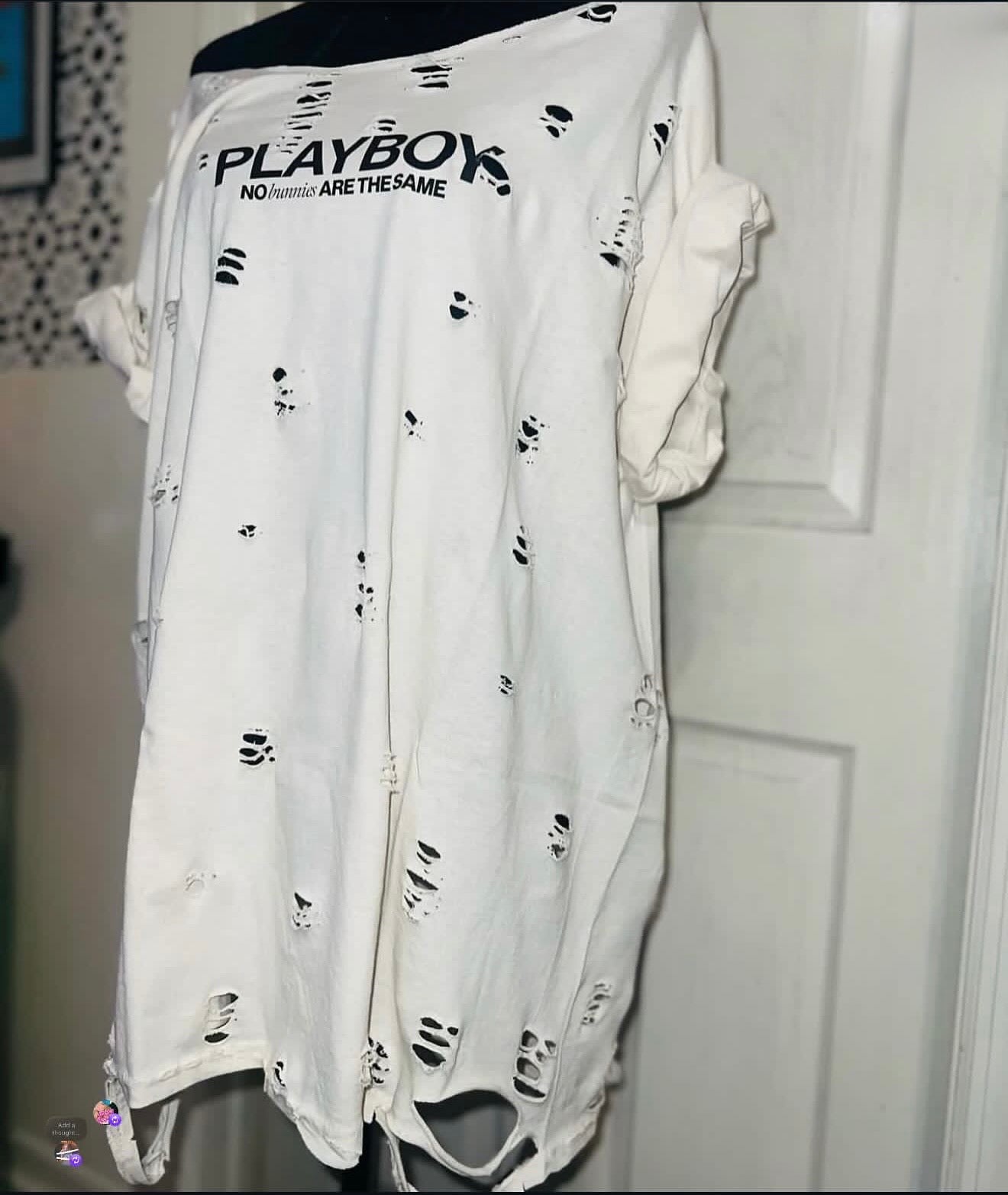 Playboy Double Sided Oversized Distressed Tee