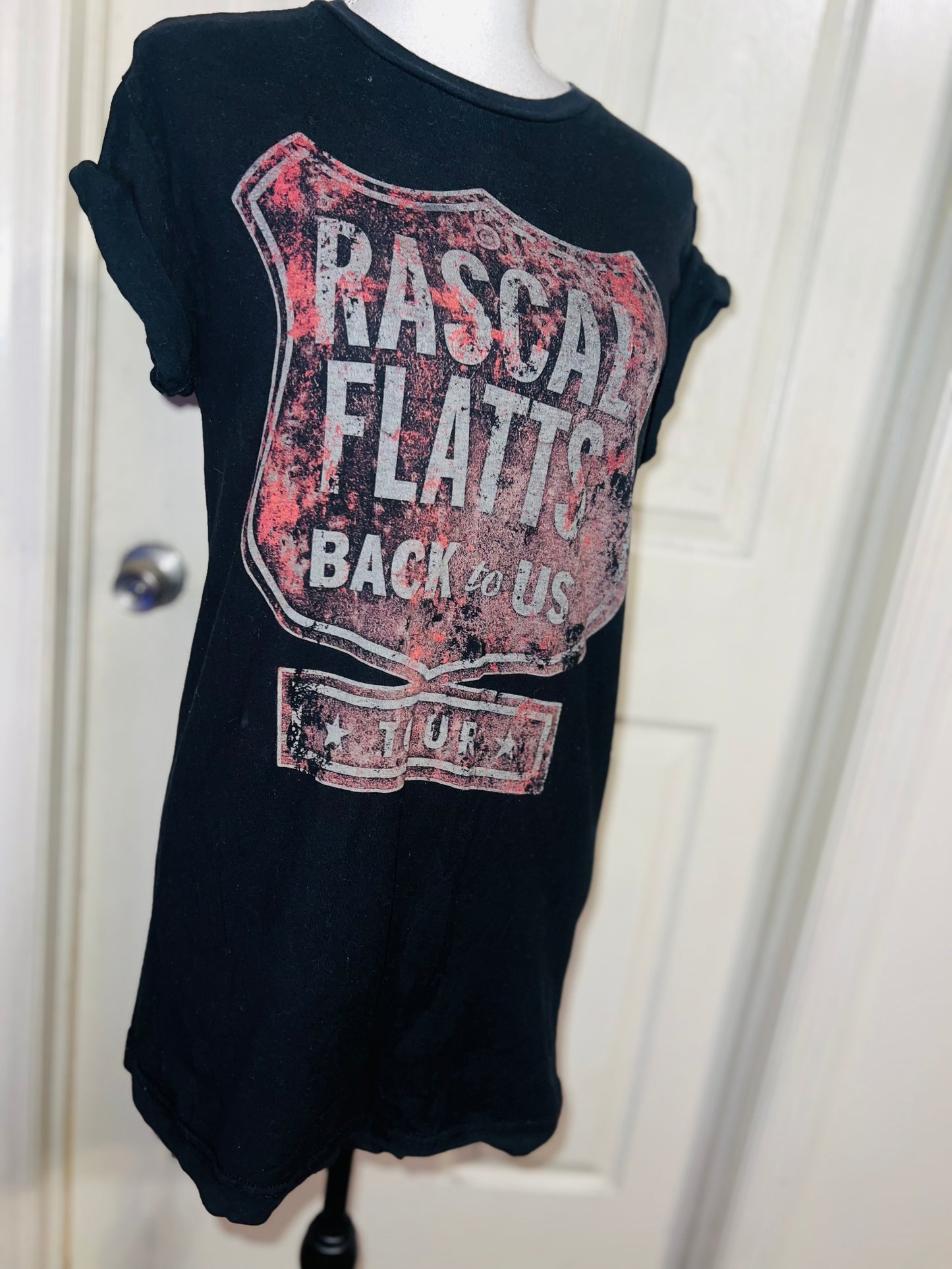 Rascal Flatts Double Sided Oversized Distressed Tee