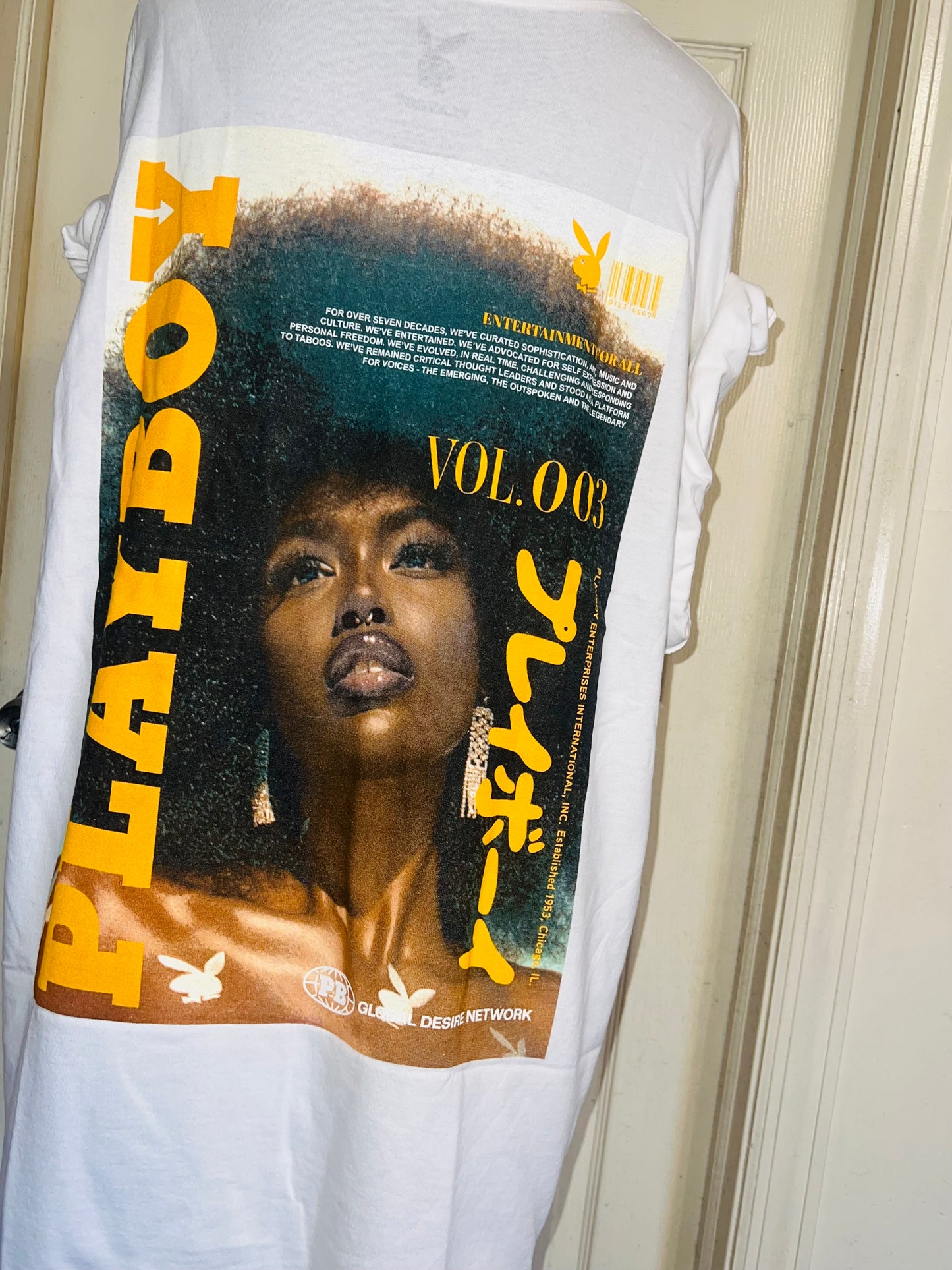 Playboy Double Sided Oversized Distressed Tee