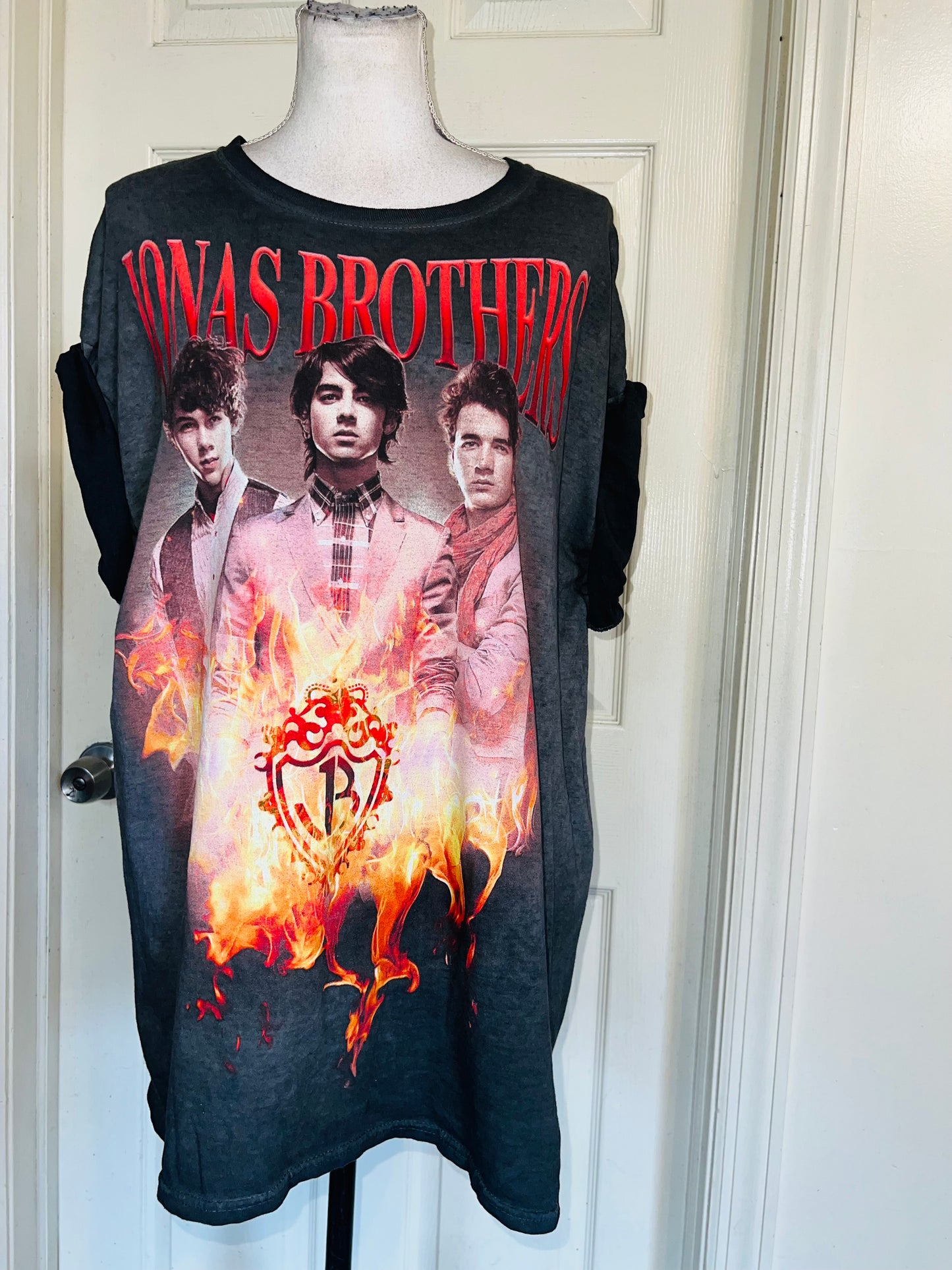 The Jonas Brothers Oversized Distressed Tee