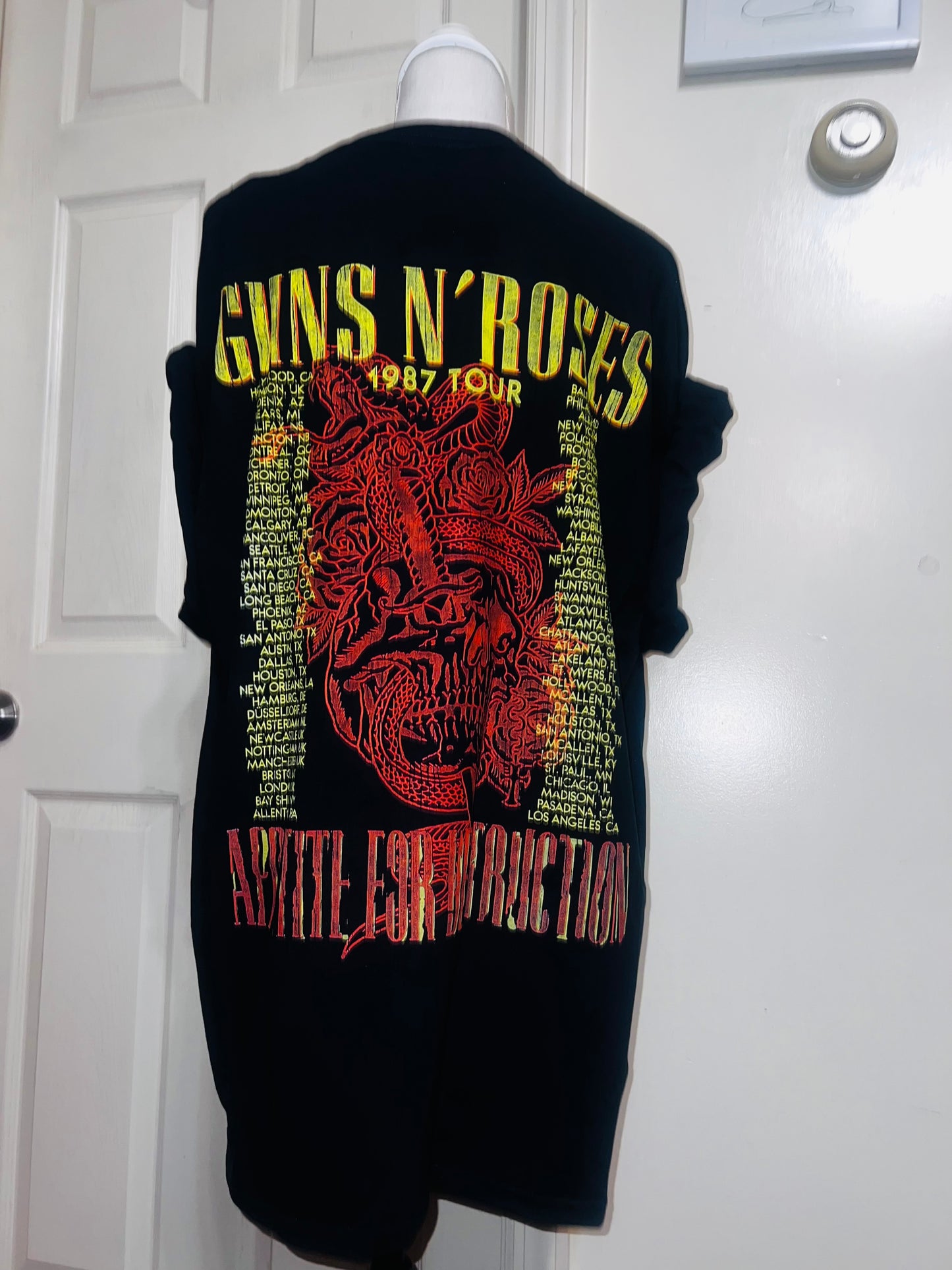 Guns N’ Roses Double Sided Oversized Distressed Tee