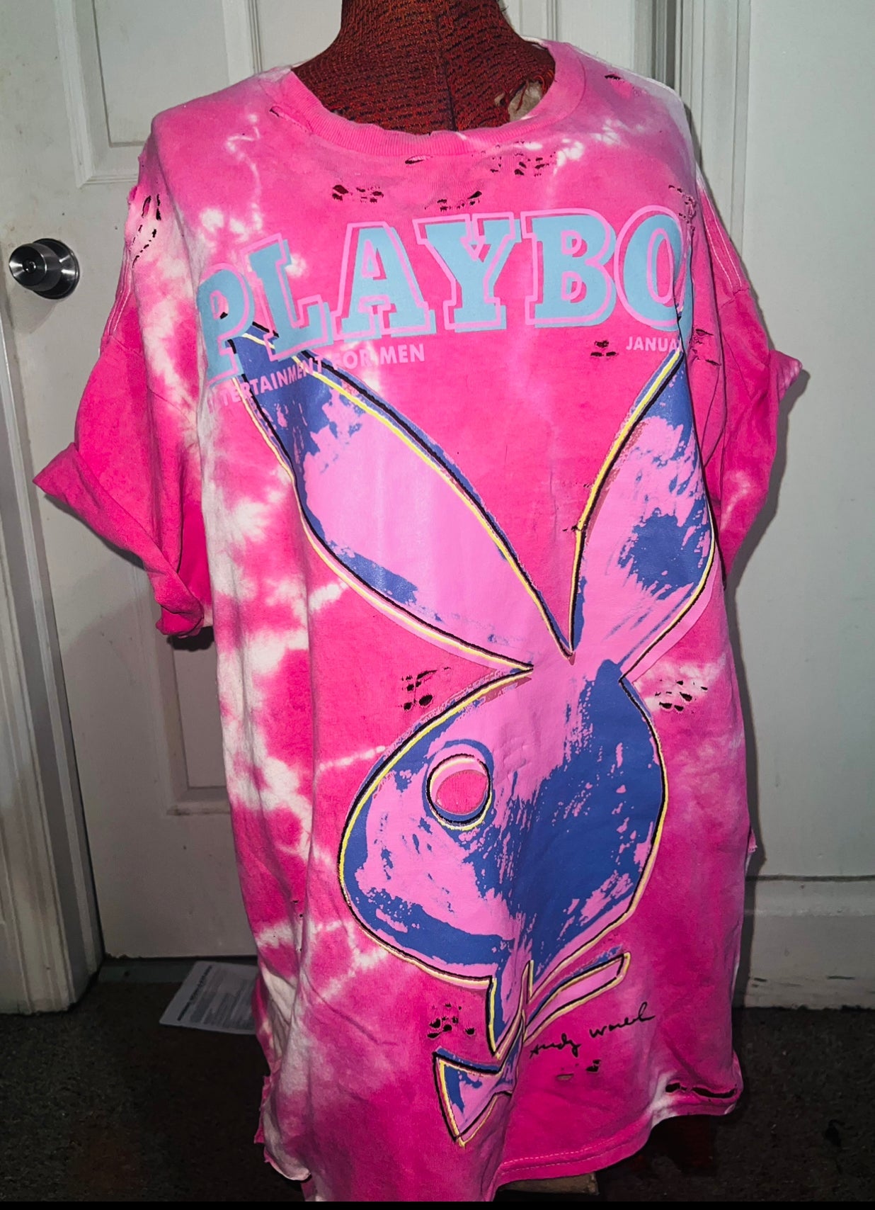Playboy Andy Warhol Tie Dye Oversized Tee