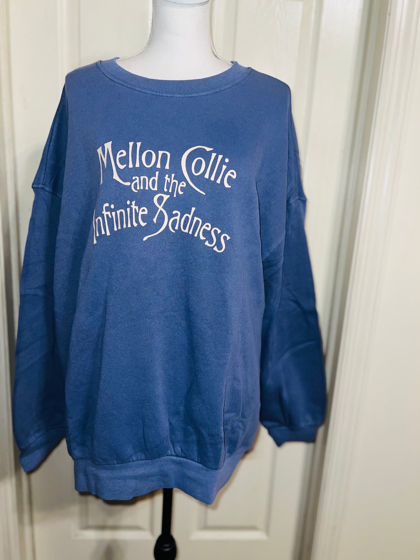 The Smashing Pumpkins Double Sided Oversized Distressed Sweatshirt