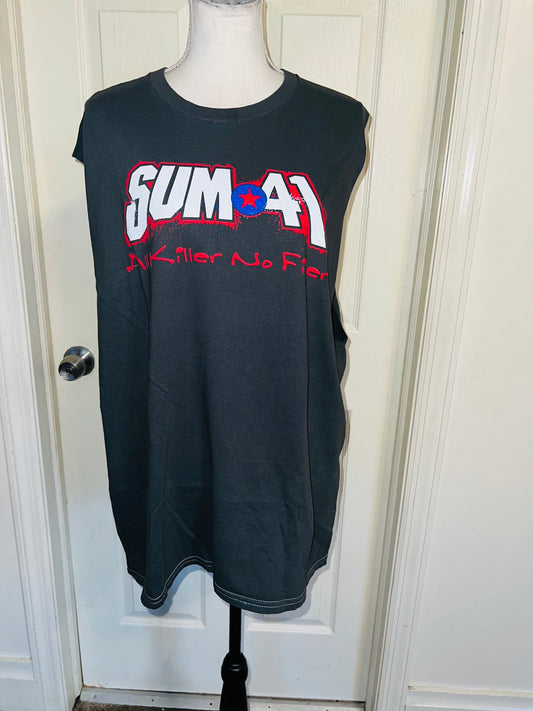 Sum 41 Double Sided Oversized Distressed Tank