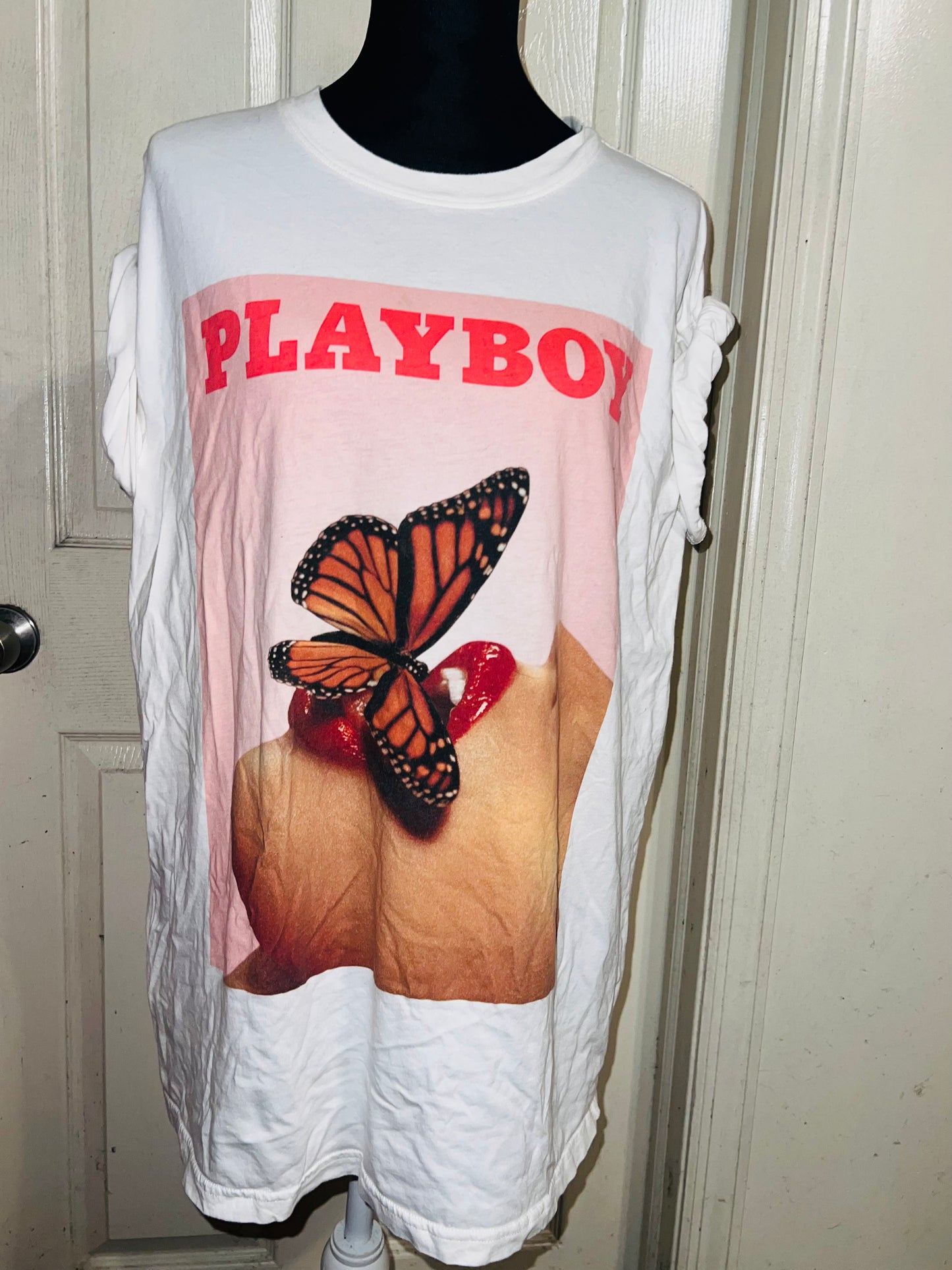 Playboy Oversized Distressed Tee