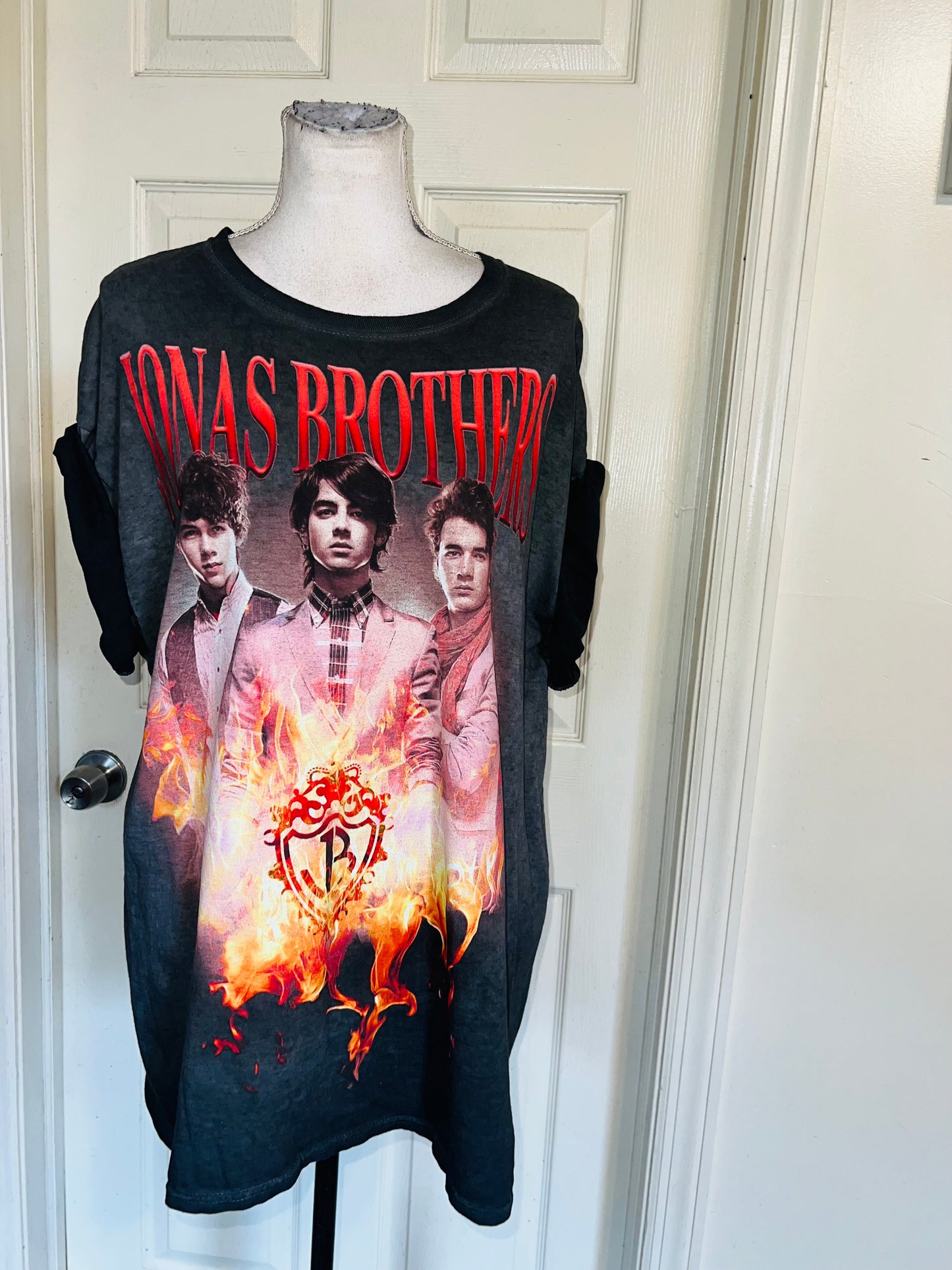 The Jonas Brothers Oversized Distressed Tee
