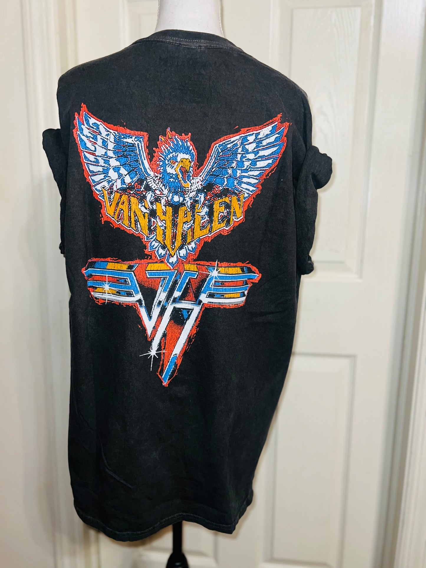 Van Halen Double Sided Oversized Distressed Tee