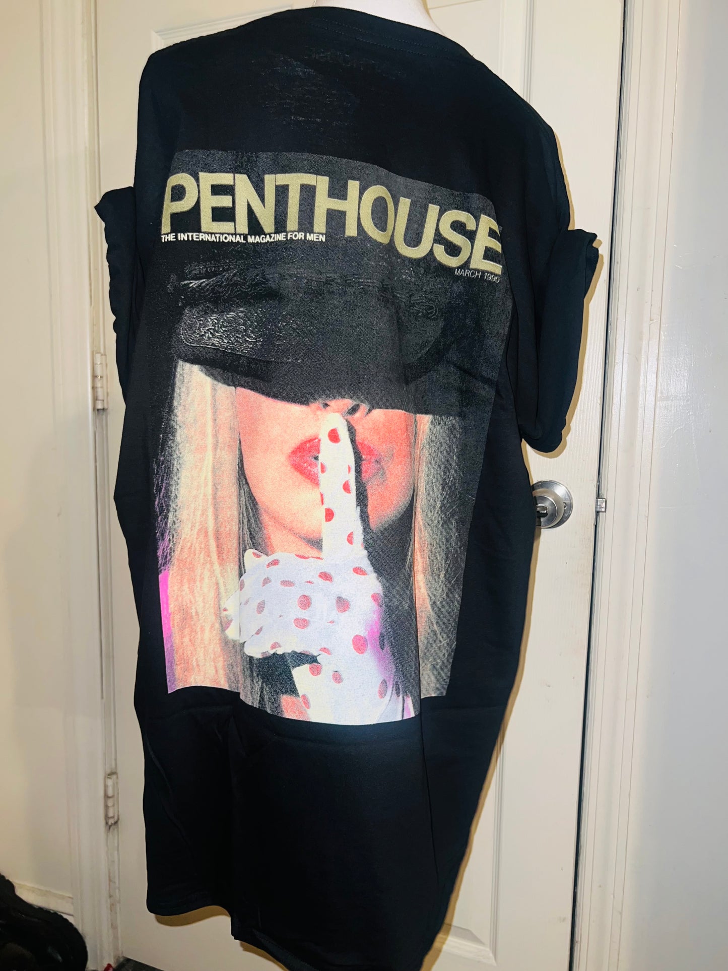 Penthouse Double Sided Oversized Distressed Tee