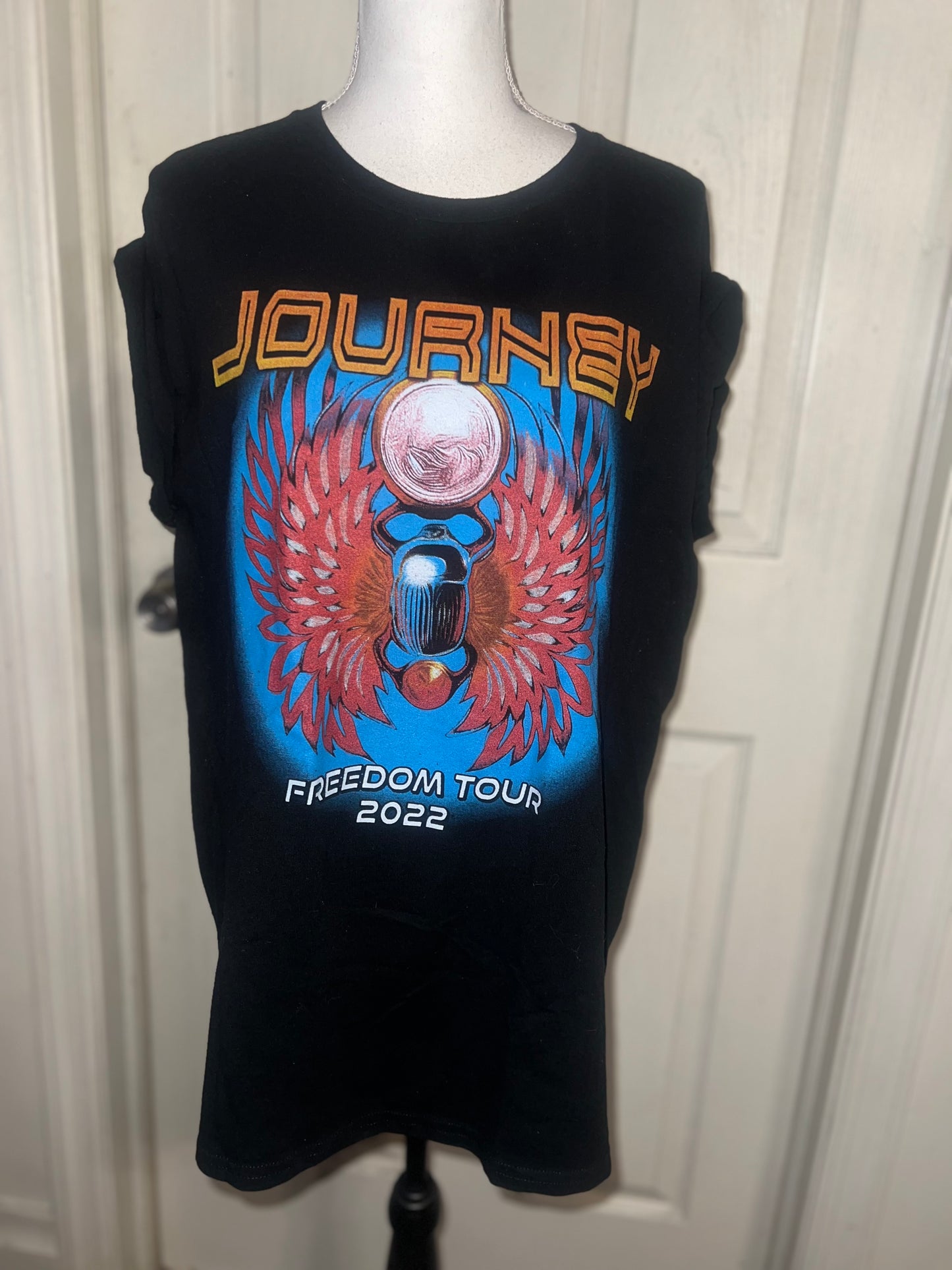 Journey (ft. Toto & Billy Idol) Oversized Distressed Tee