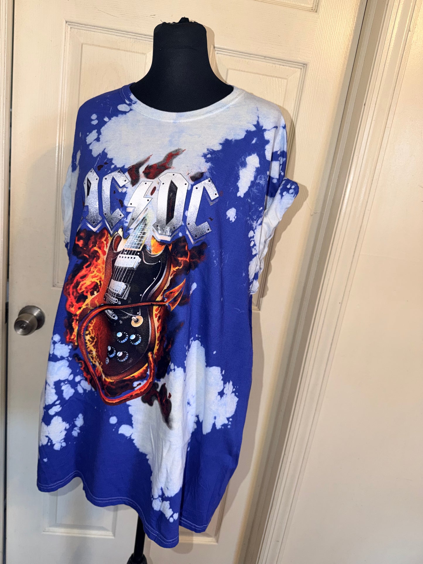 AC/DC Oversized Distressed Tee