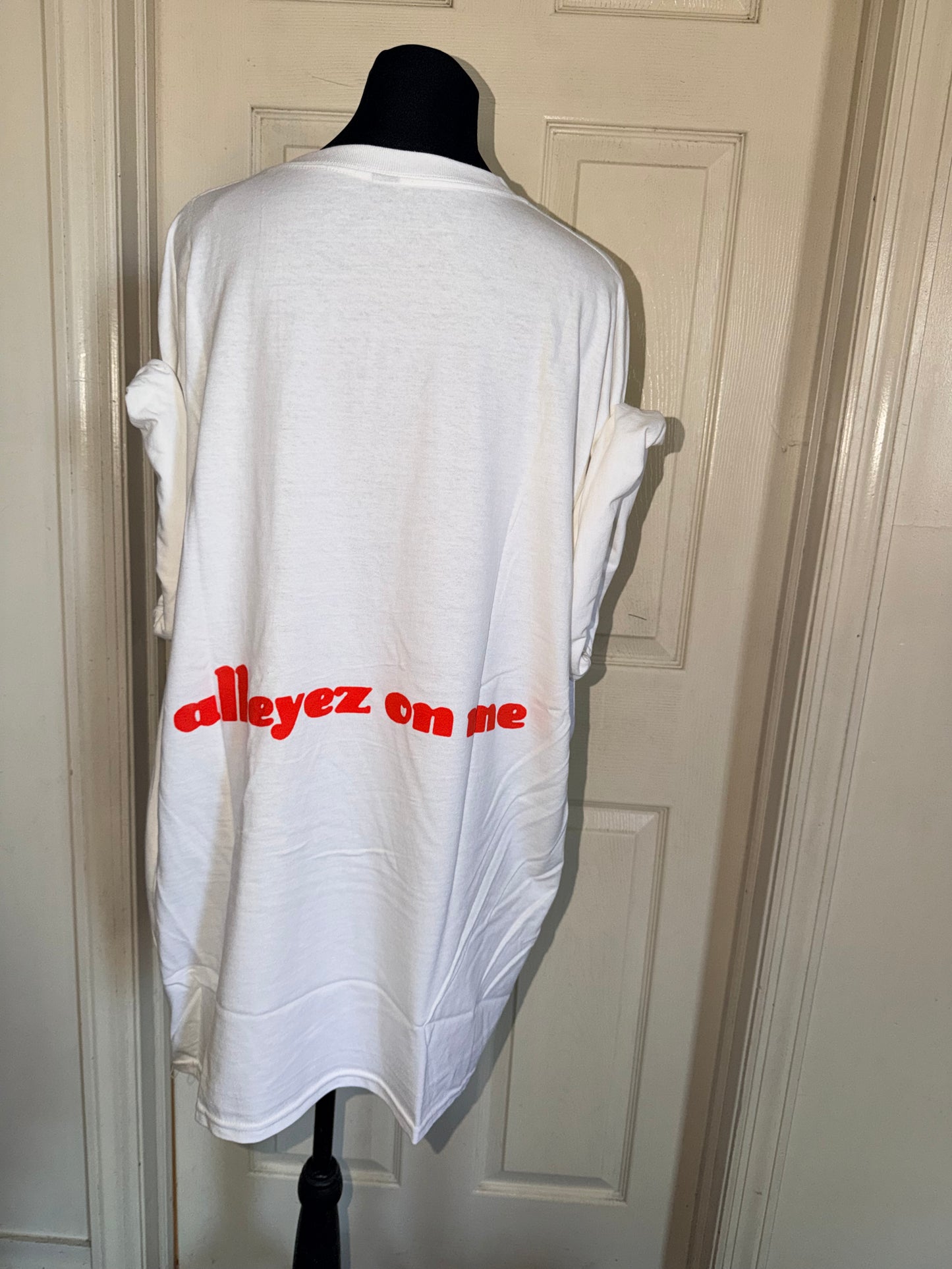 Tupac Double Sided Oversized Distressed Tee