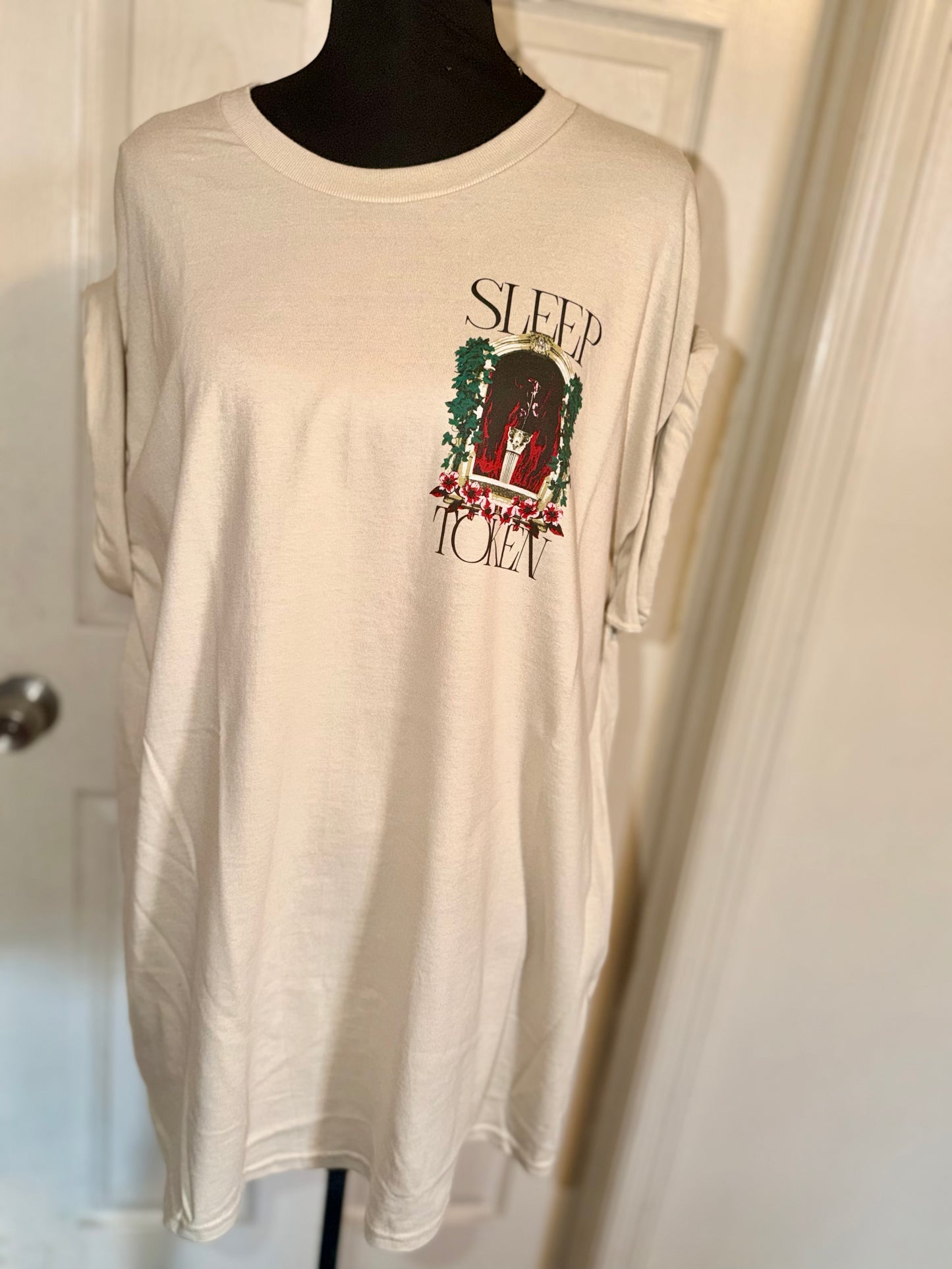 Sleep Token Double Sided Oversized Distressed Tee