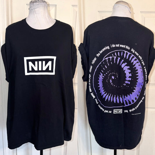 Nine Inch Nails Double Sided Oversized Distressed Tee