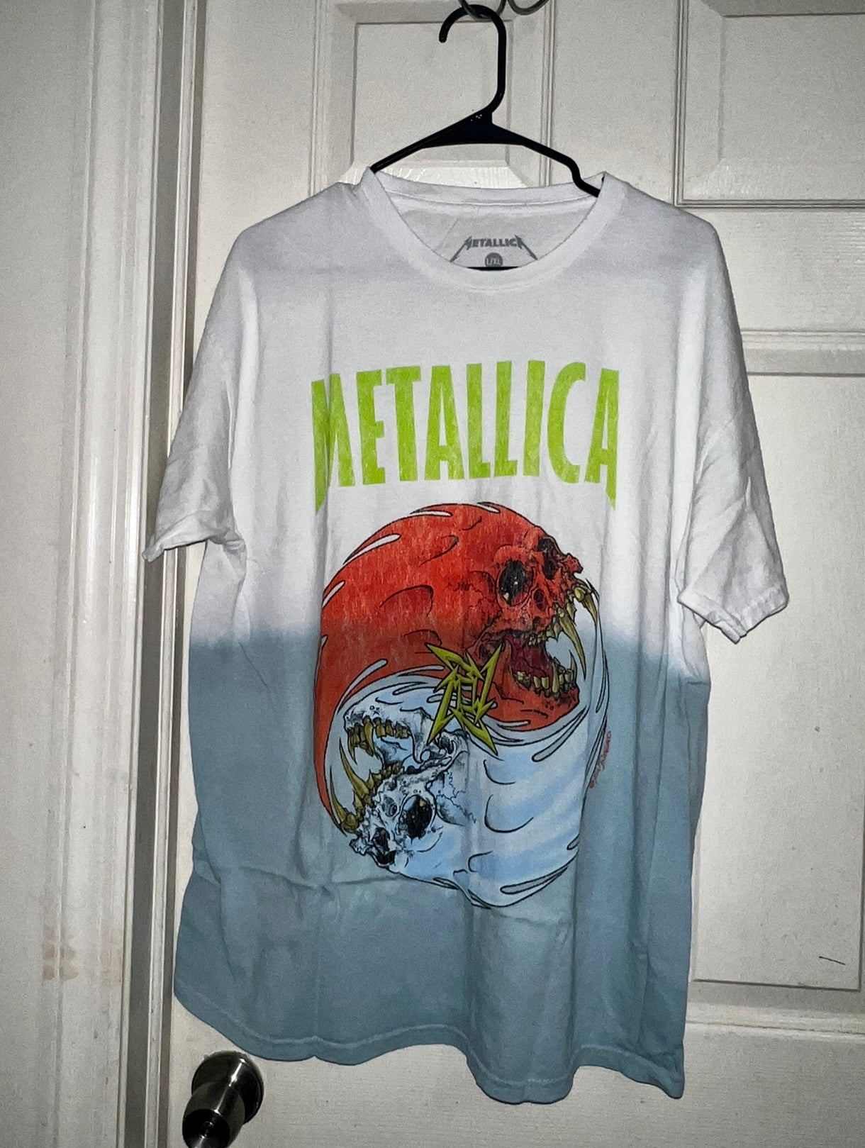 Metallica Tie Die Oversized Distressed Tee