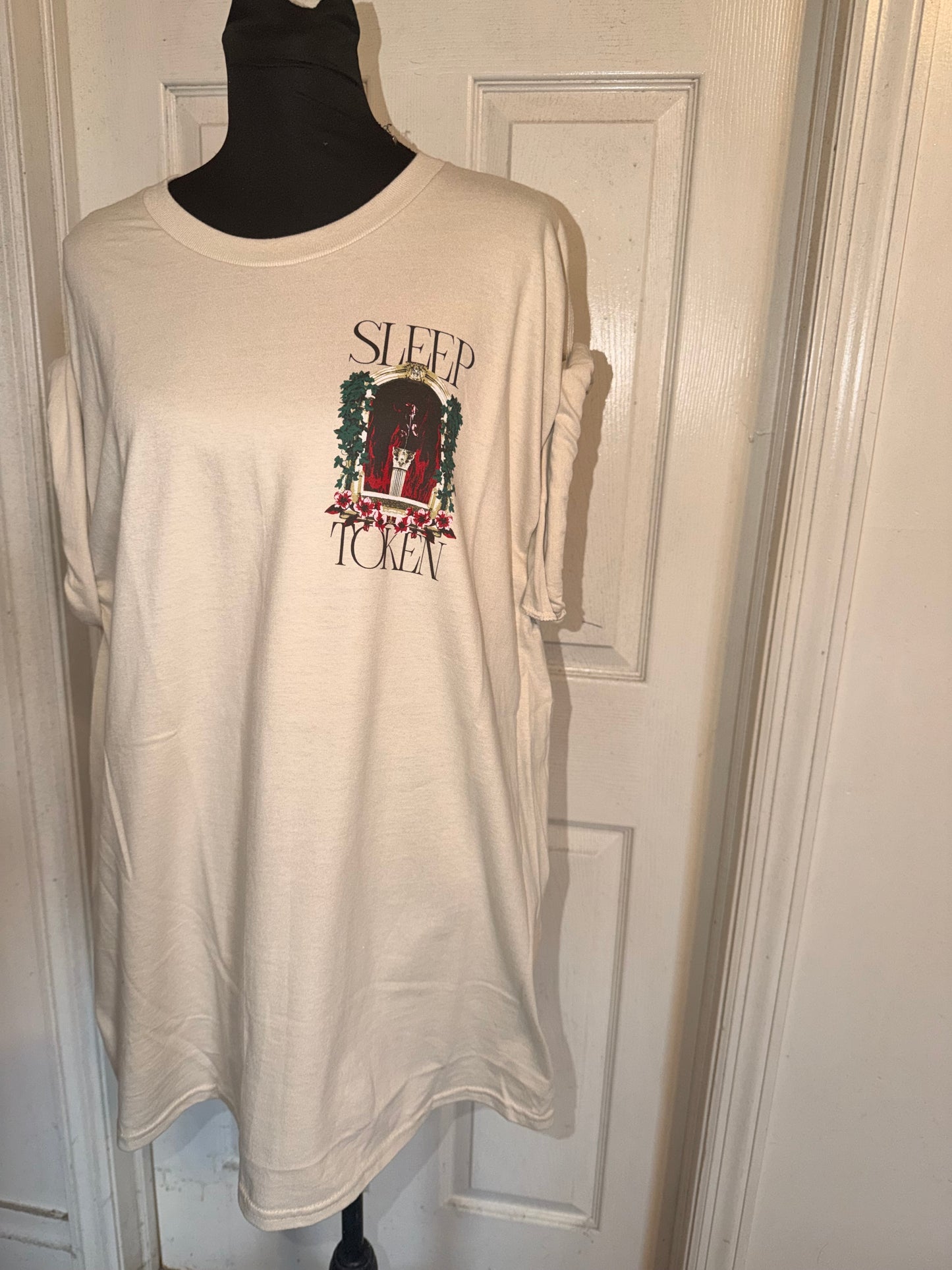 Sleep Token Double Sided Oversized Distressed Tee