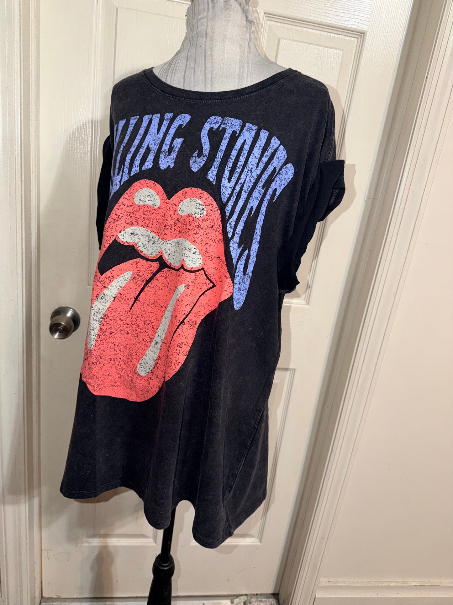 The Rolling Stones Double Sided Oversized Distressed Tee