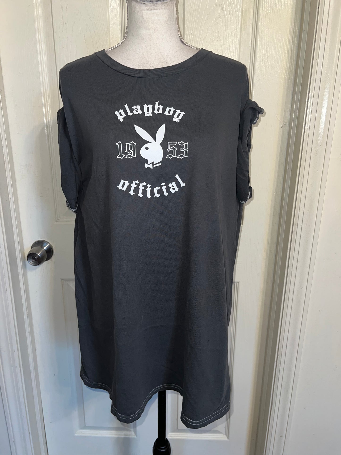 Playboy Double Sided Oversized Distressed Tee