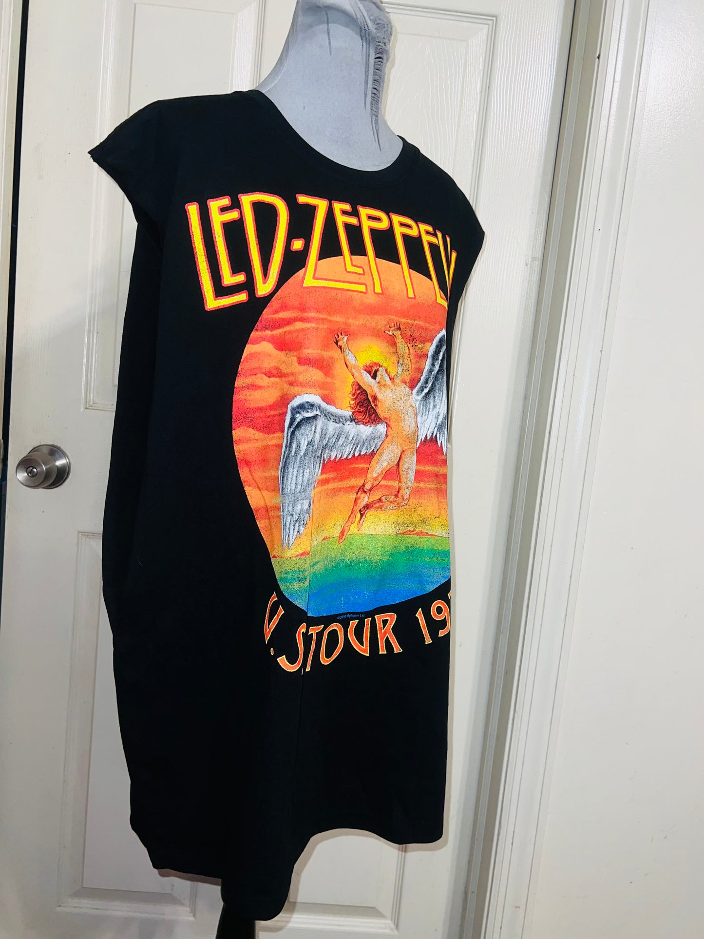 Led Zeppelin Oversized Distressed Muscle Tank/Dress