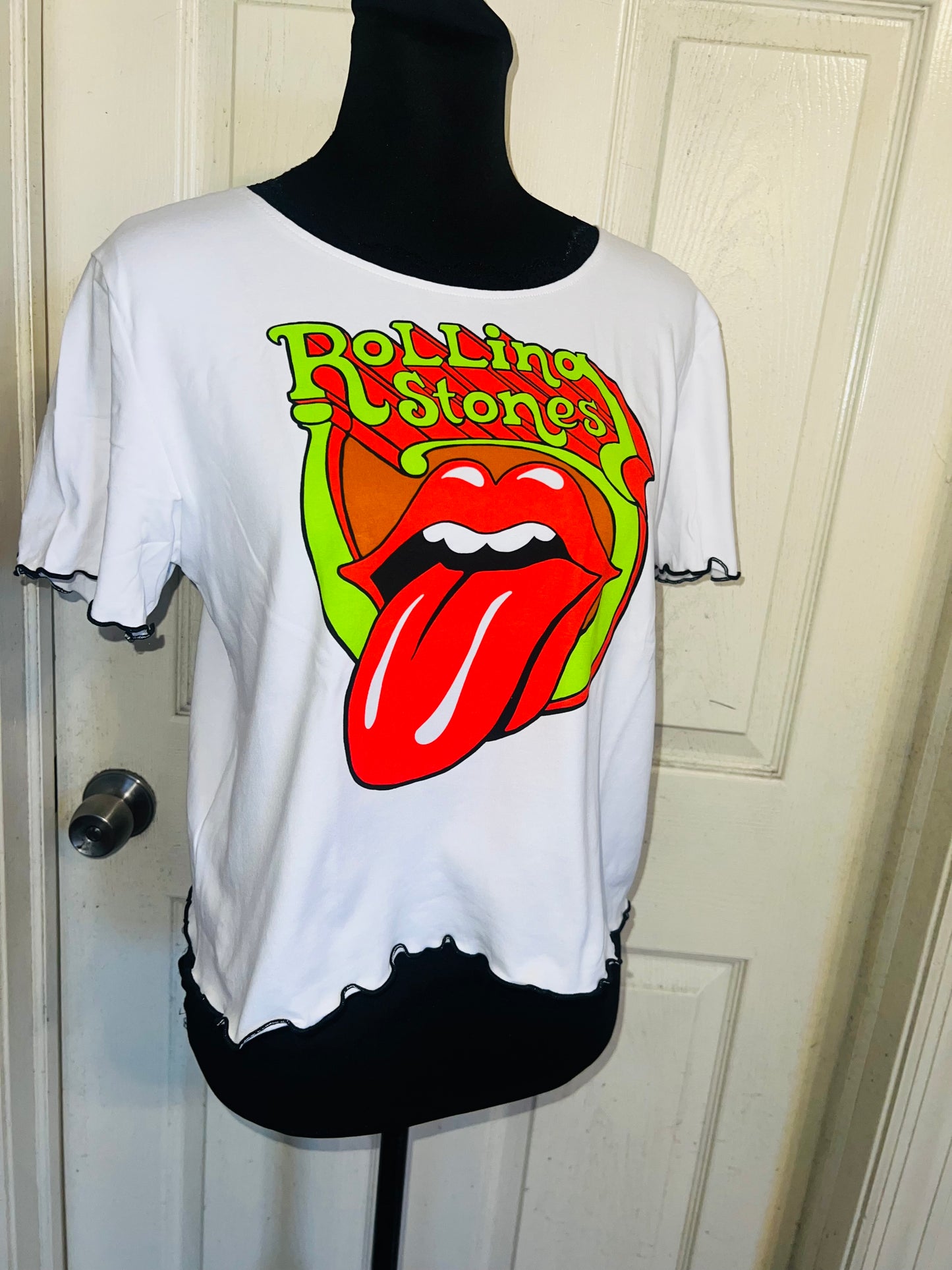 The Rolling Stones Distressed Baby Tee