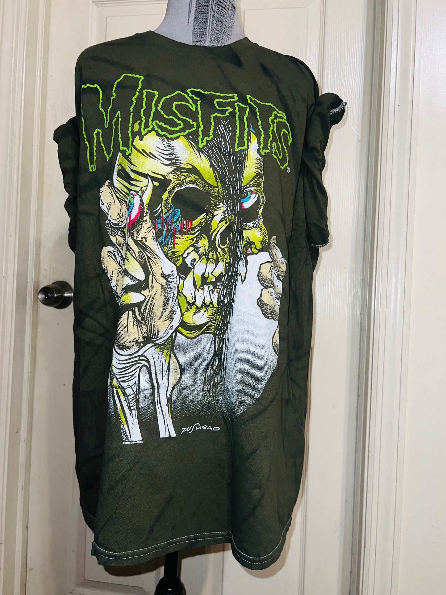 The Misfits Tie Dye Oversized Distressed Tee