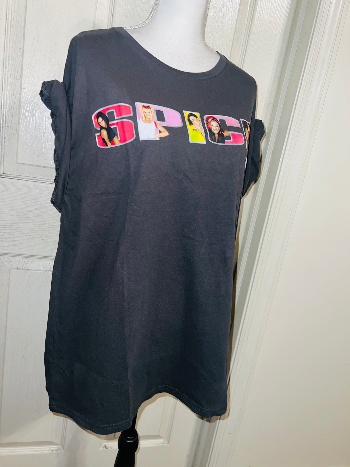 Spice Girls Oversized Distressed Tee