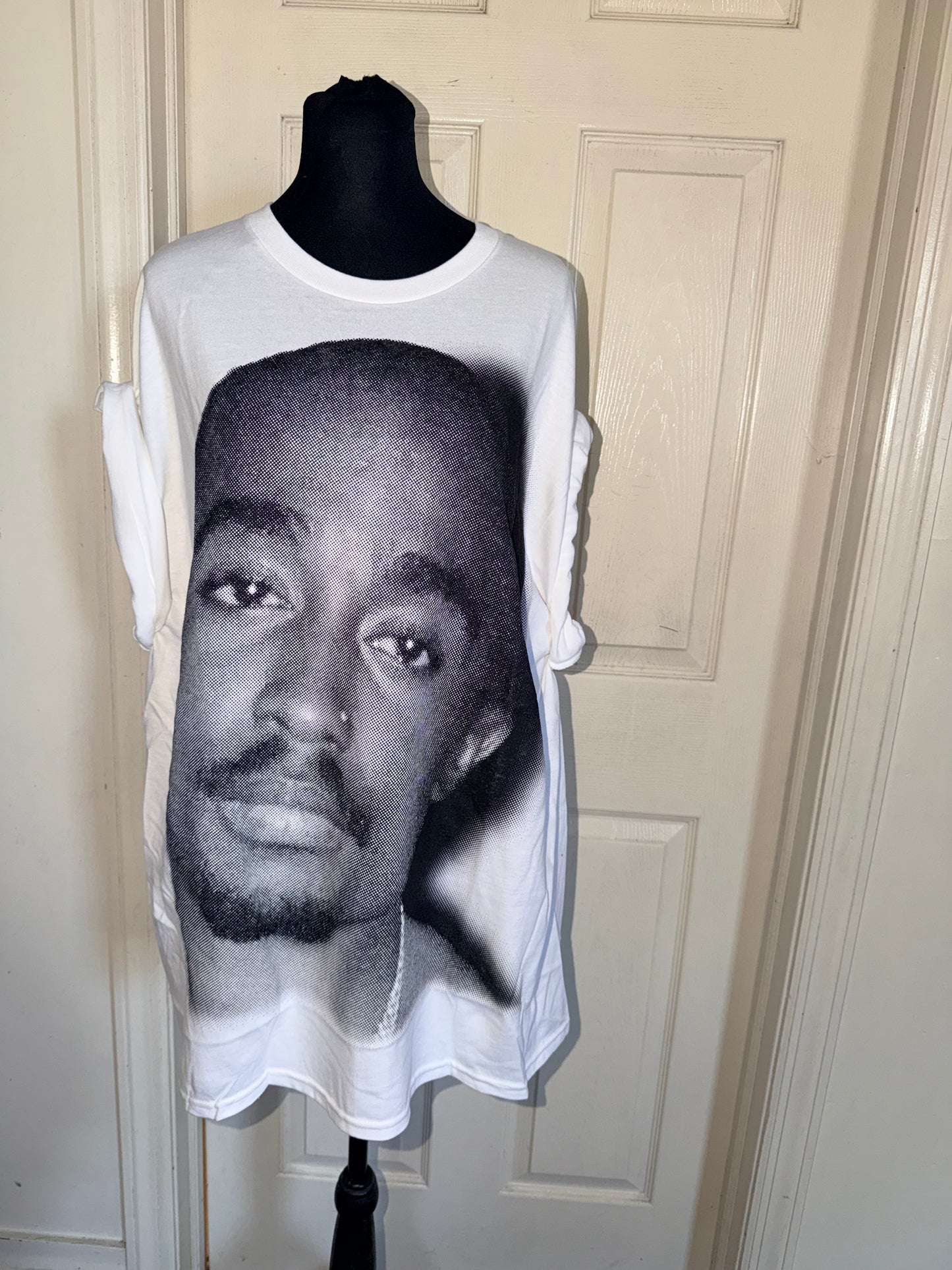 Tupac Double Sided Oversized Distressed Tee