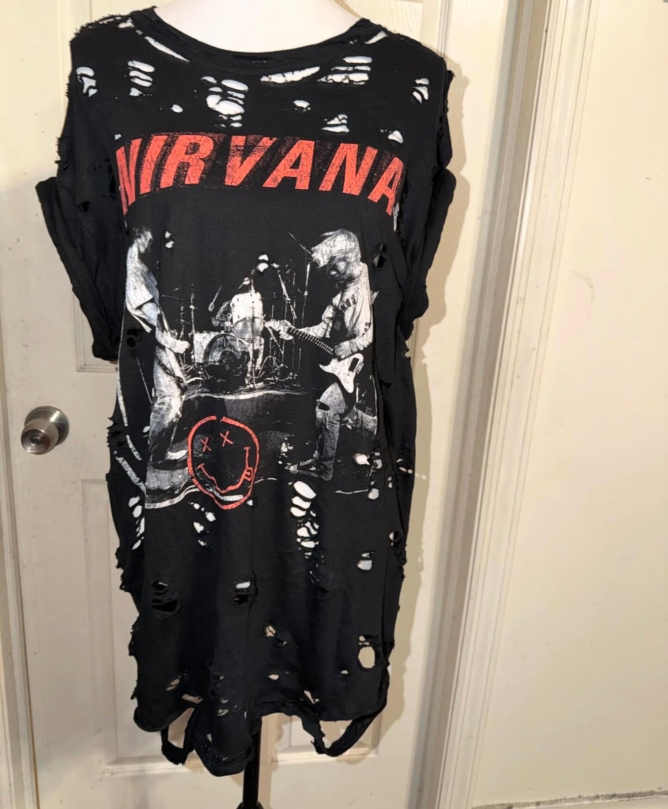 Nirvana Oversized Distressed Tee