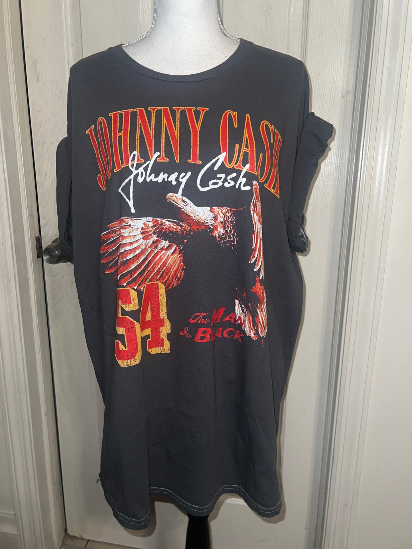 Johnny Cash Double Sided Oversized Distressed Tee