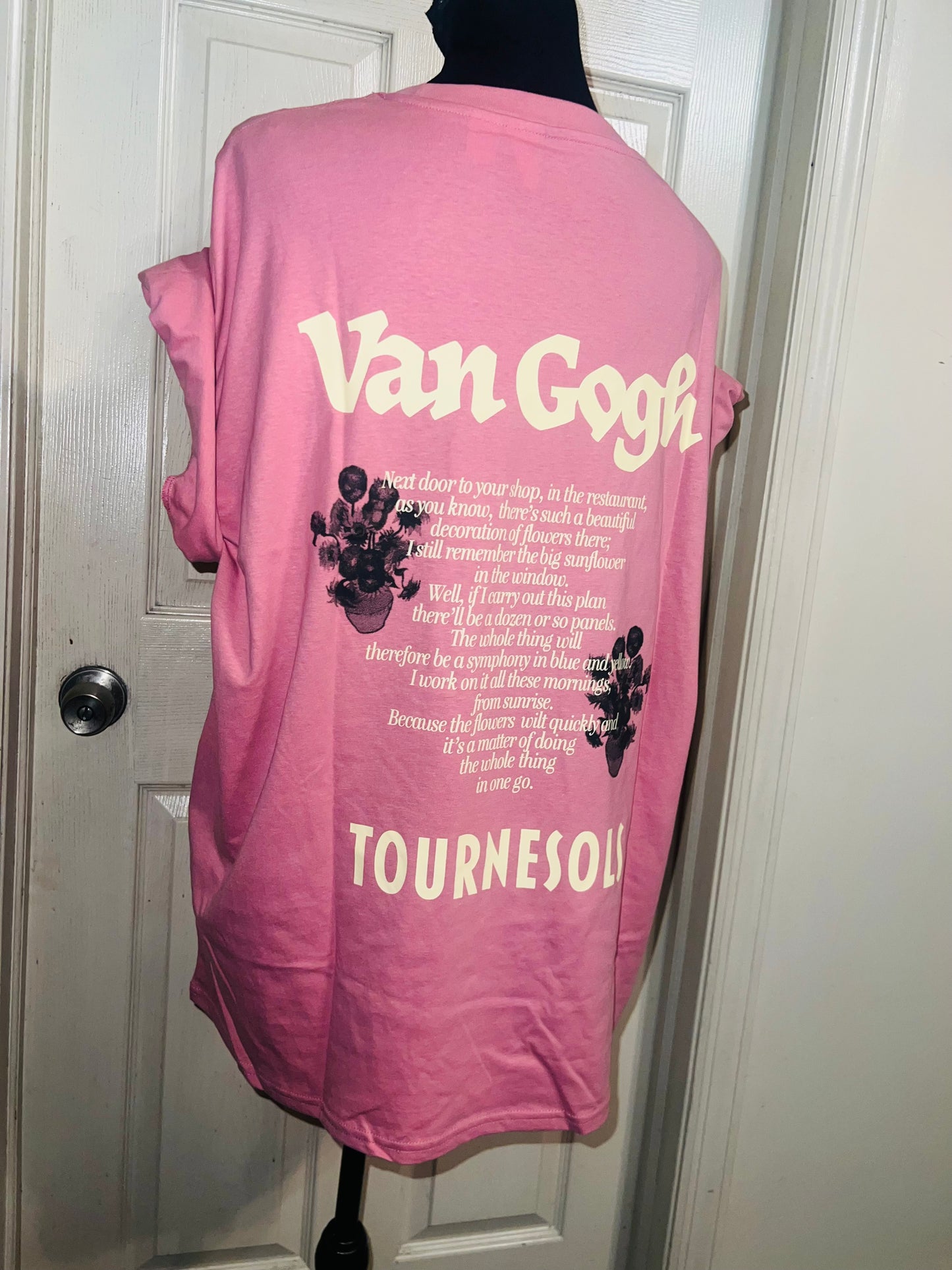 Vincent Van Gogh Double Sided Oversized Distressed Tee
