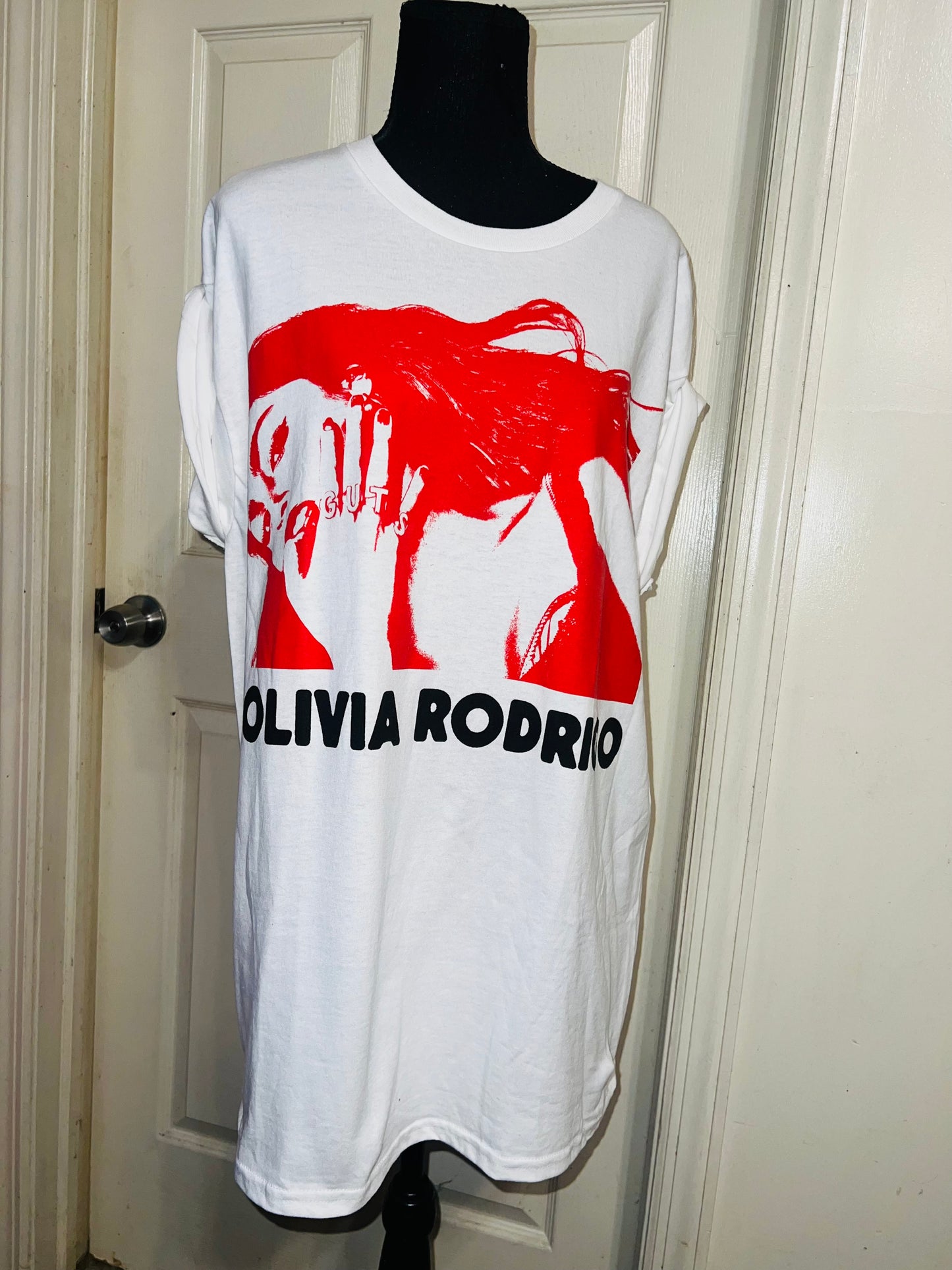 Olivia Rodrigo Oversized Distressed Tee