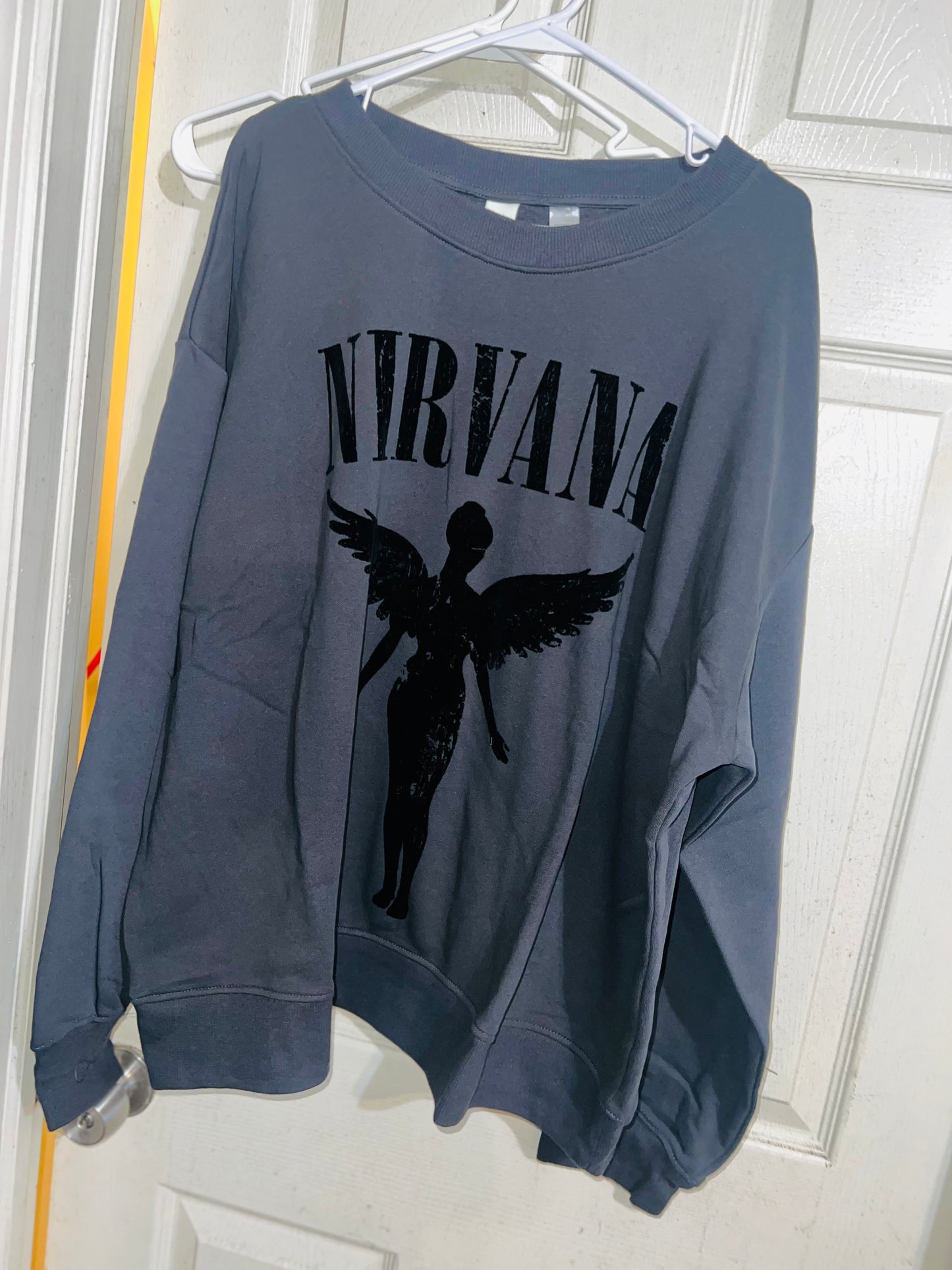 Nirvana Oversized Distressed Sweatshirt