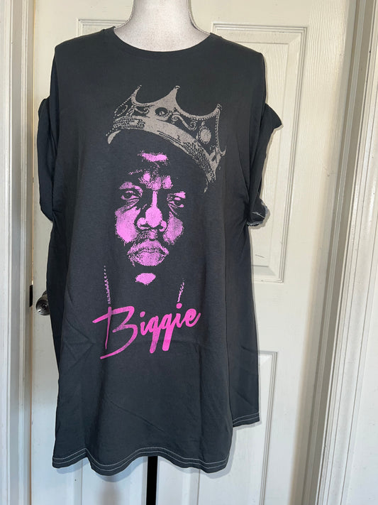 Biggie Smalls Double Sided Oversized Distressed Tee