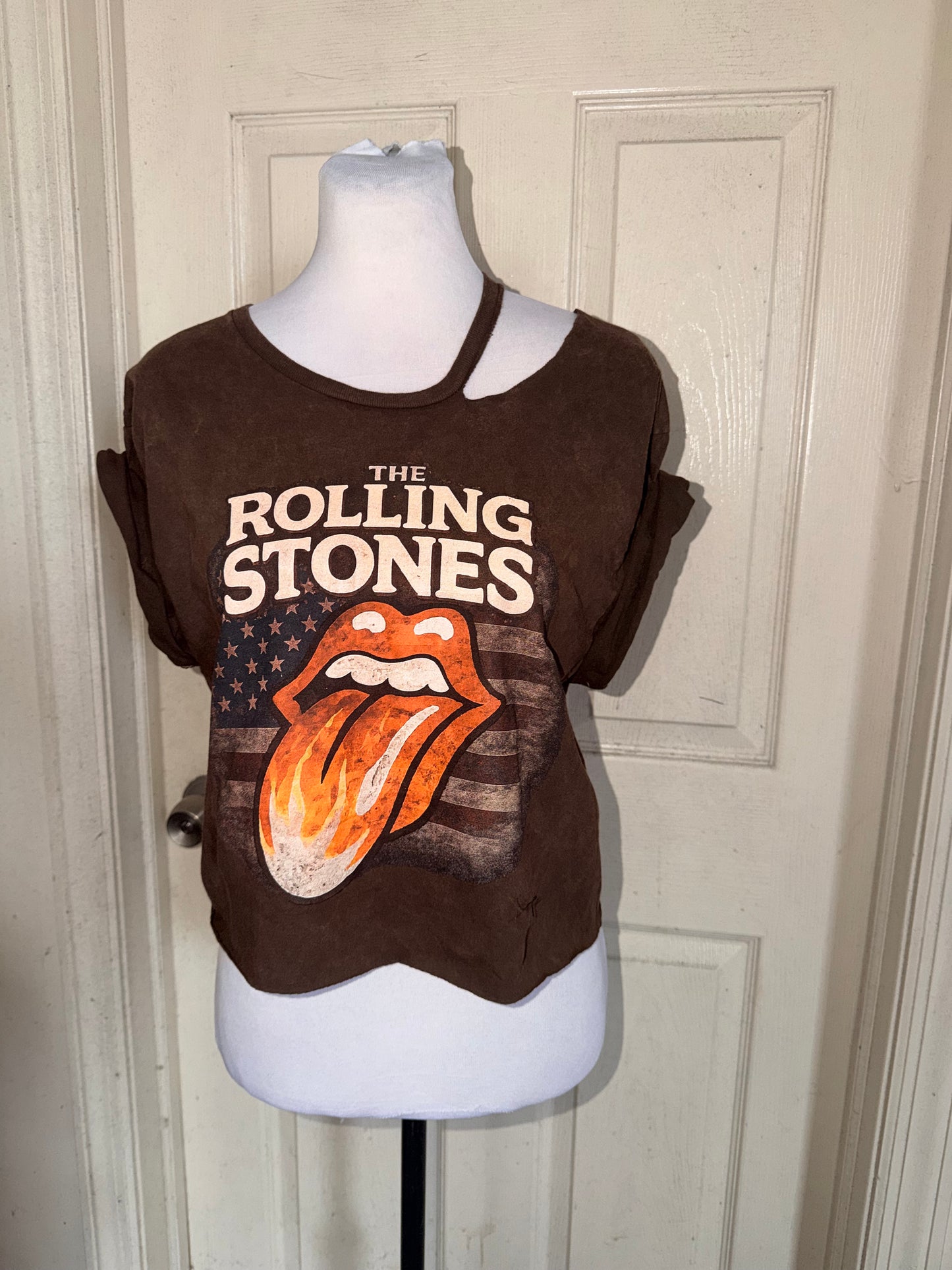 The Rolling Stones Distressed Baby Tee