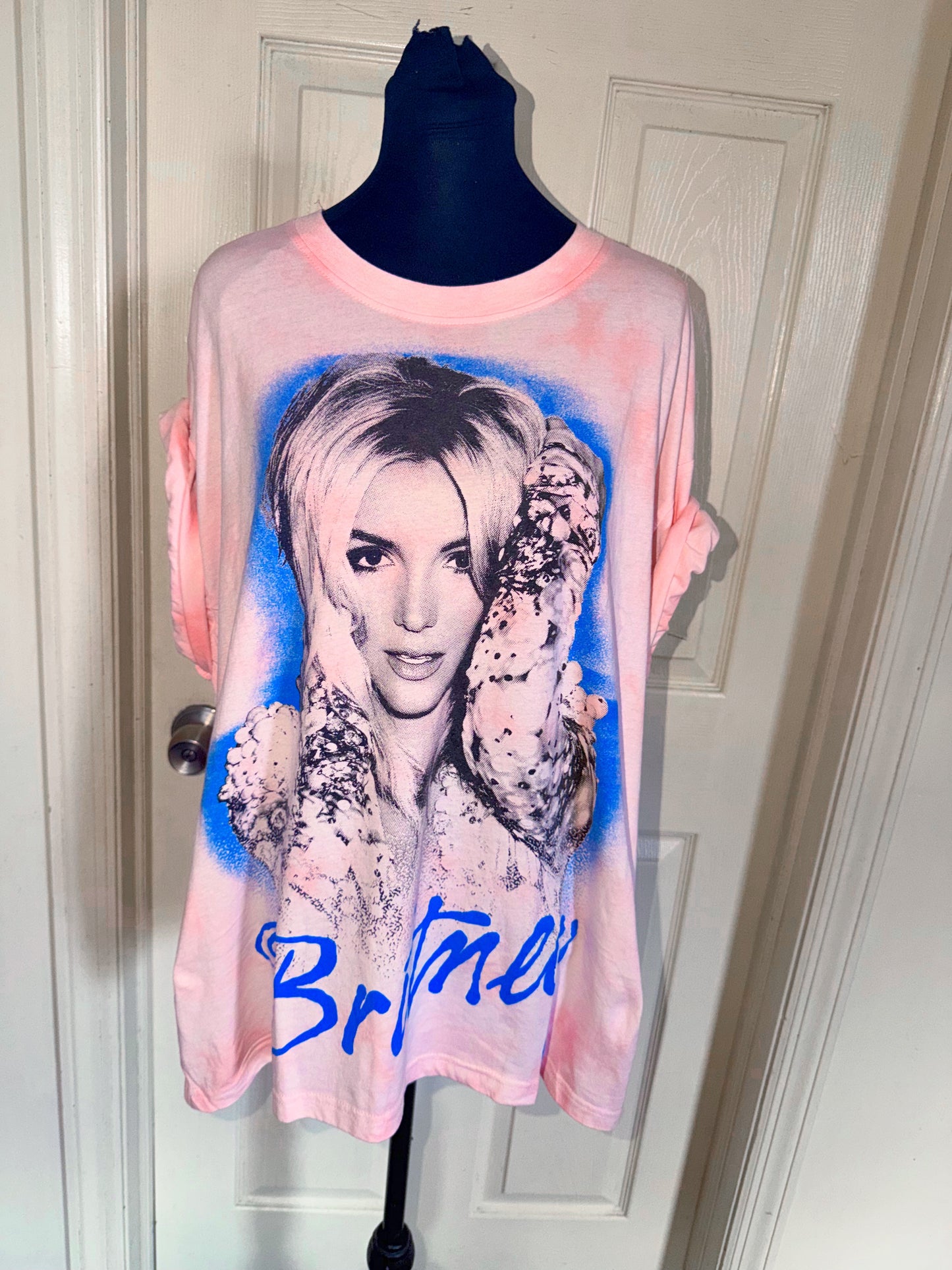 Britney Spears Oversized Distressed Tee
