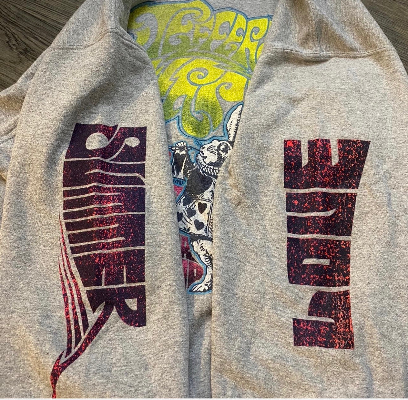 Jefferson Airplane Oversized Distressed Sweatshirt