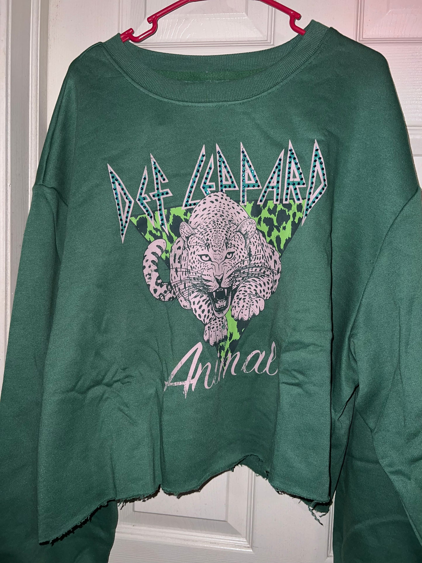 Def Leppard Oversized Distressed Sweatshirt