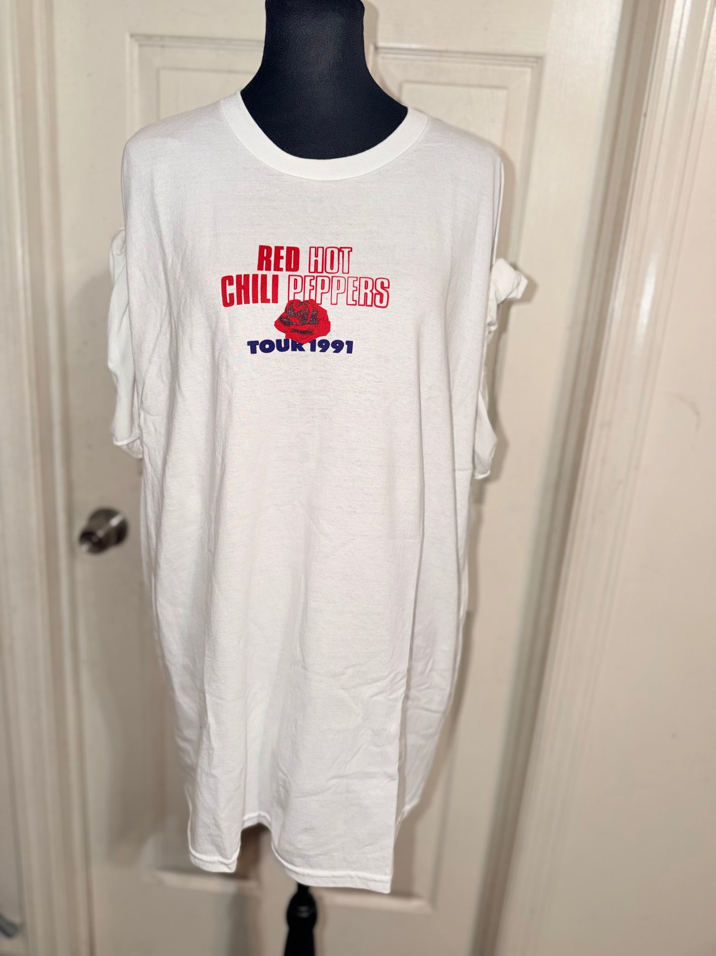 Red Hot Chili Peppers Double Sided Oversized Distressed Tee