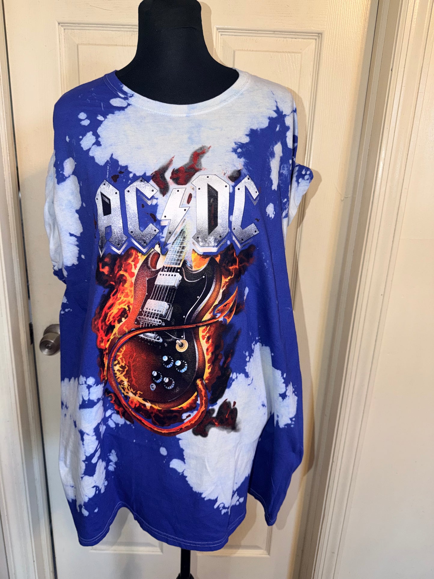 AC/DC Oversized Distressed Tee
