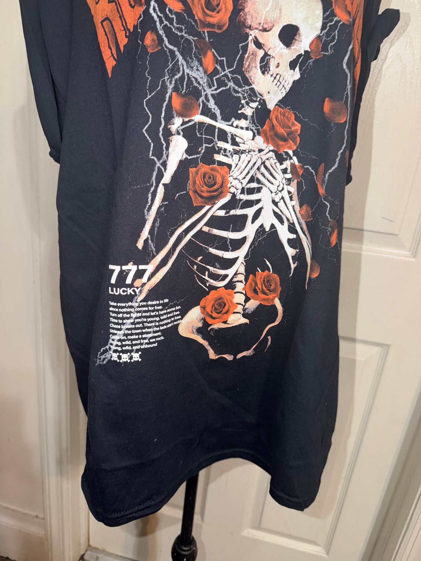 Rock n’ Roll Graphic Oversized Distressed Tee