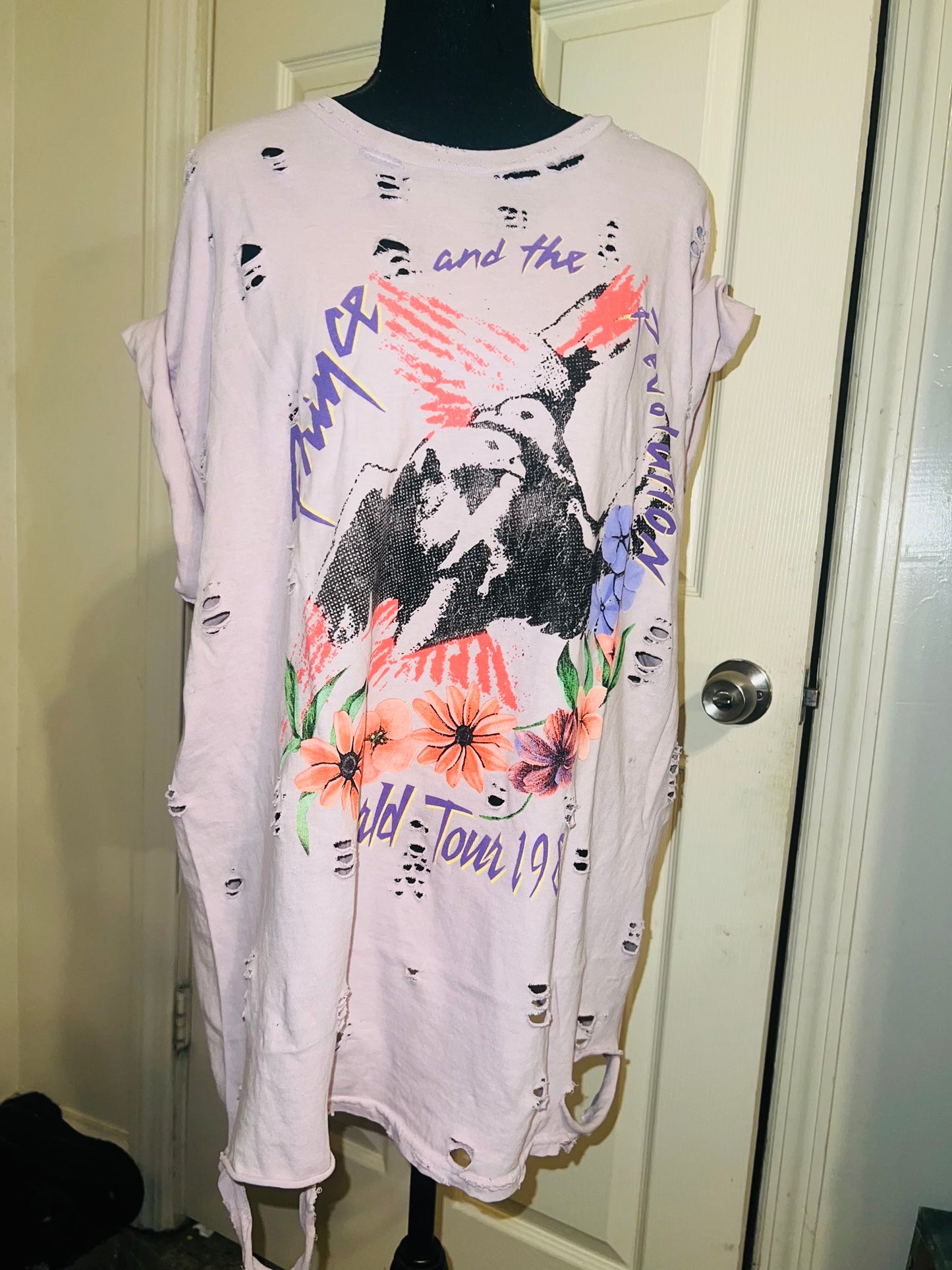 Prince and The Revolution 85 Oversized Distressed Tee