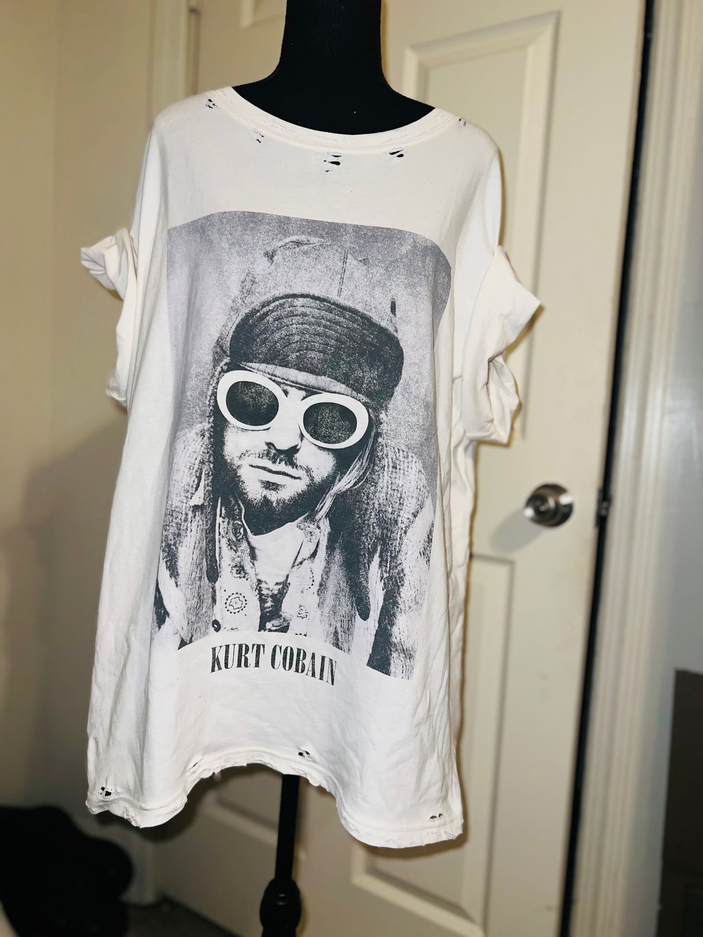 Kurt Cobain Oversized Distressed Tee