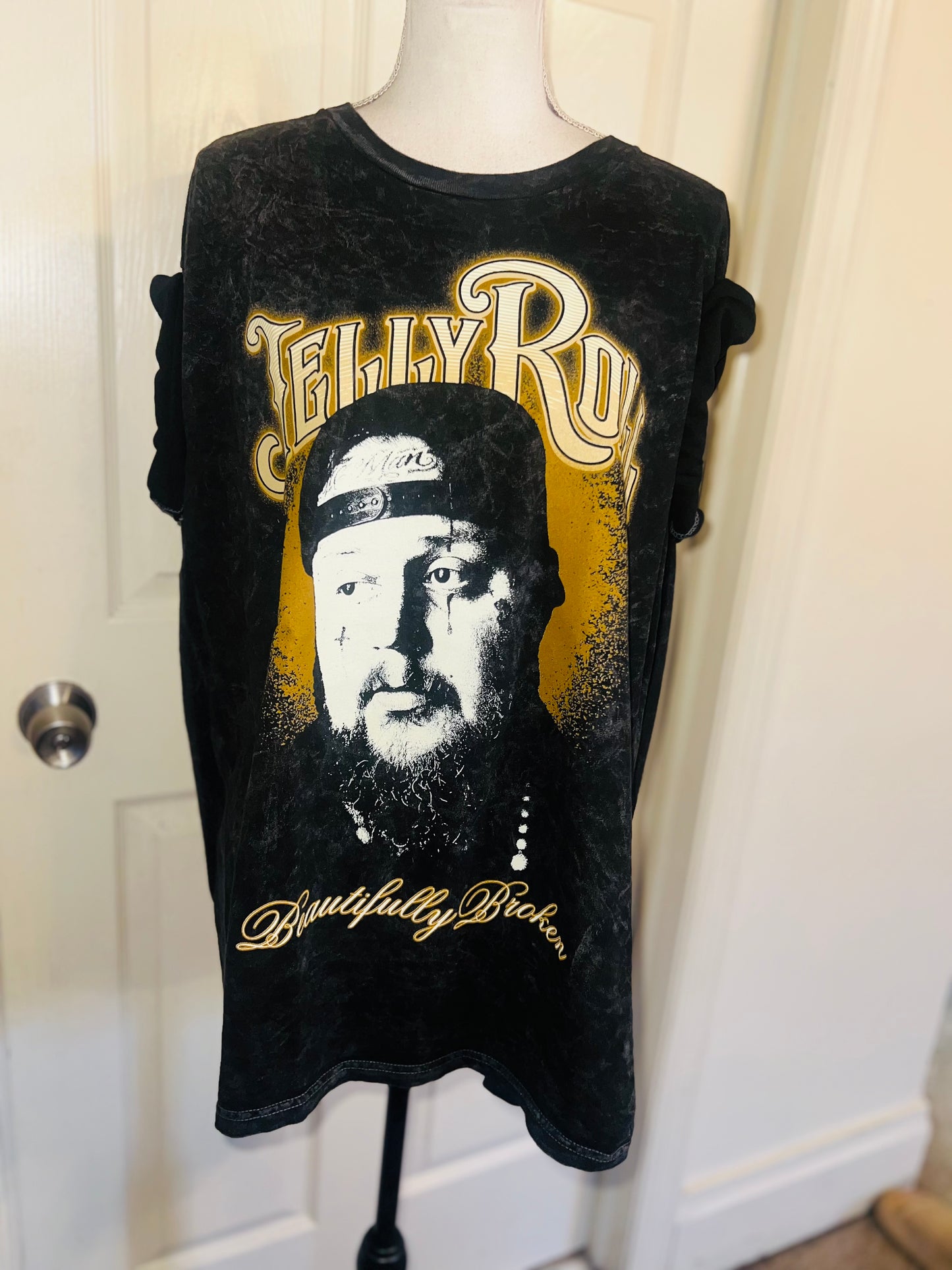 Jelly Roll Oversized Distressed Tee