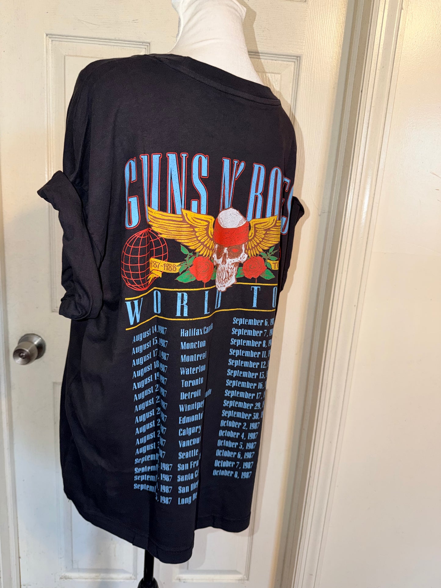 Guns N’ Roses Double Sided Oversized Distressed Tee