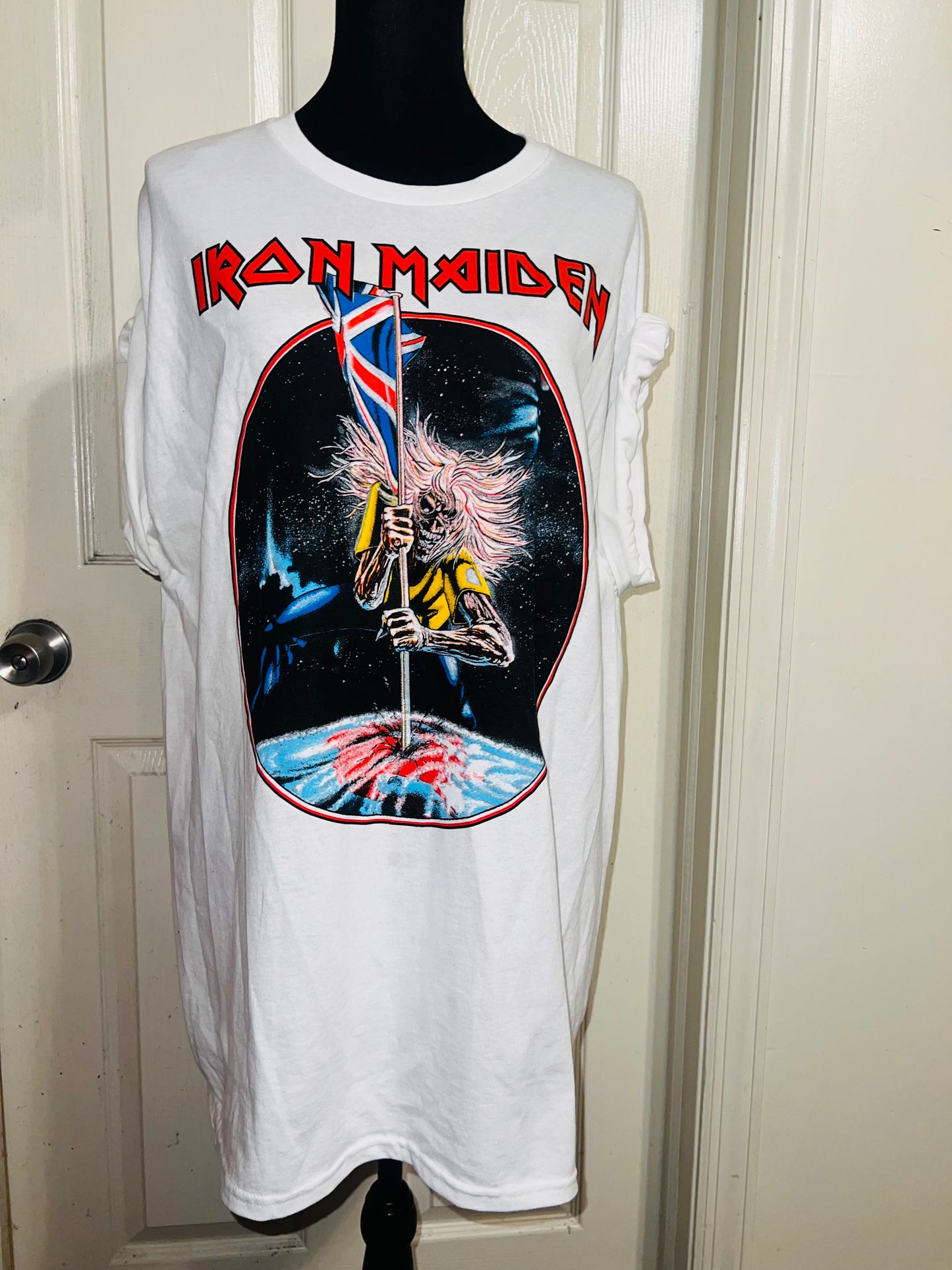 Iron Maiden Double Sided Oversized Distressed Tee