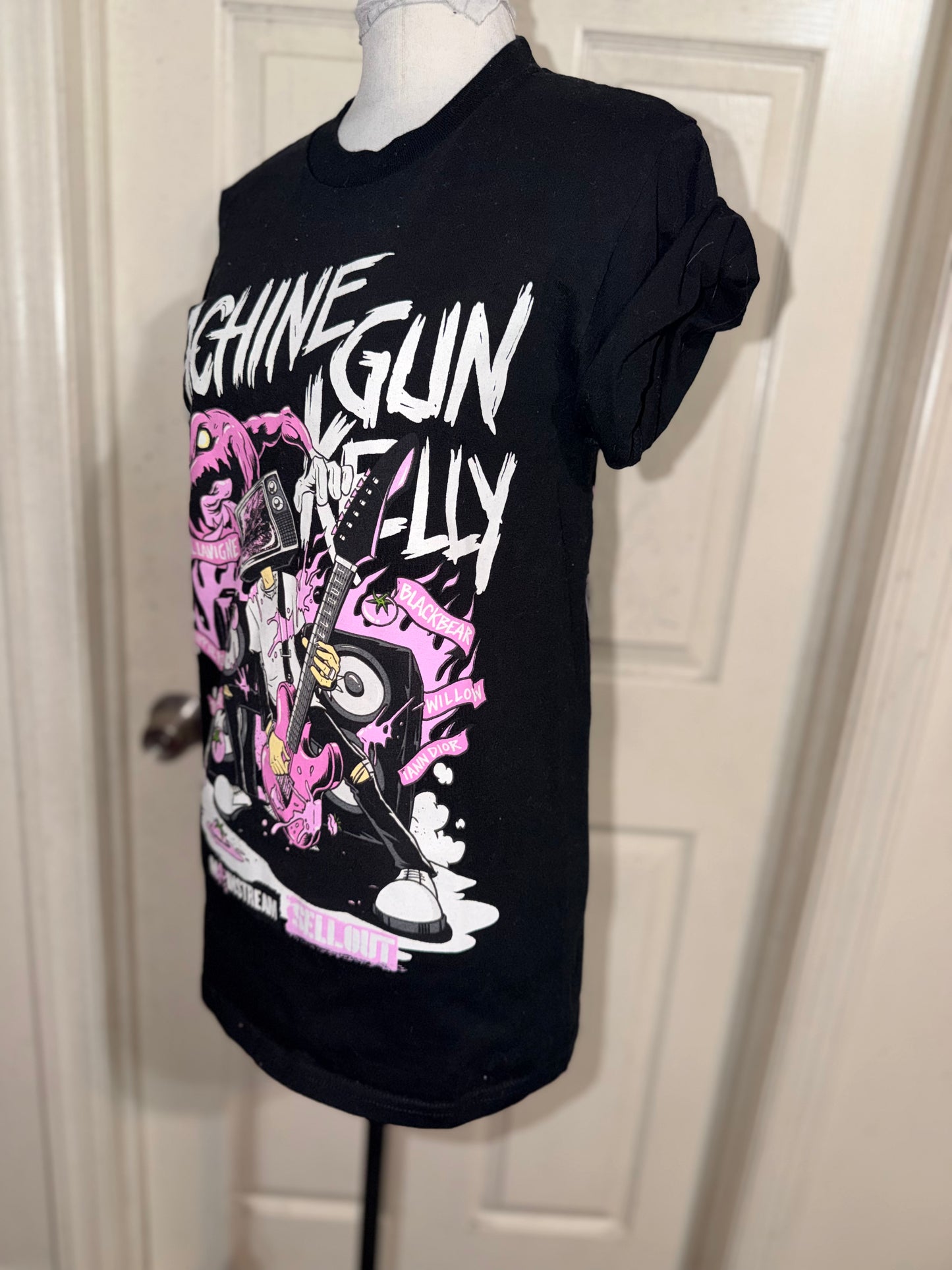 Machine Gun Kelly ft. Avril Lavigne Double Sided Oversized Distressed Tee