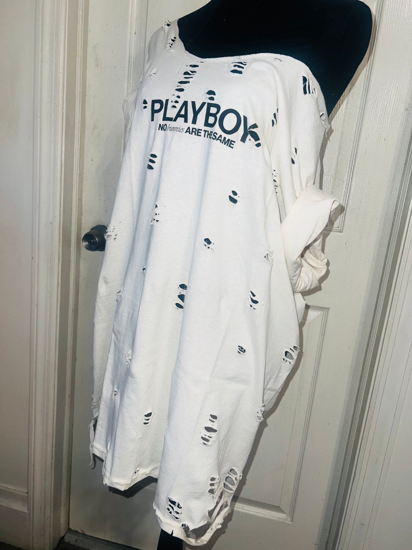 Playboy Double Sided Oversized Distressed Tee