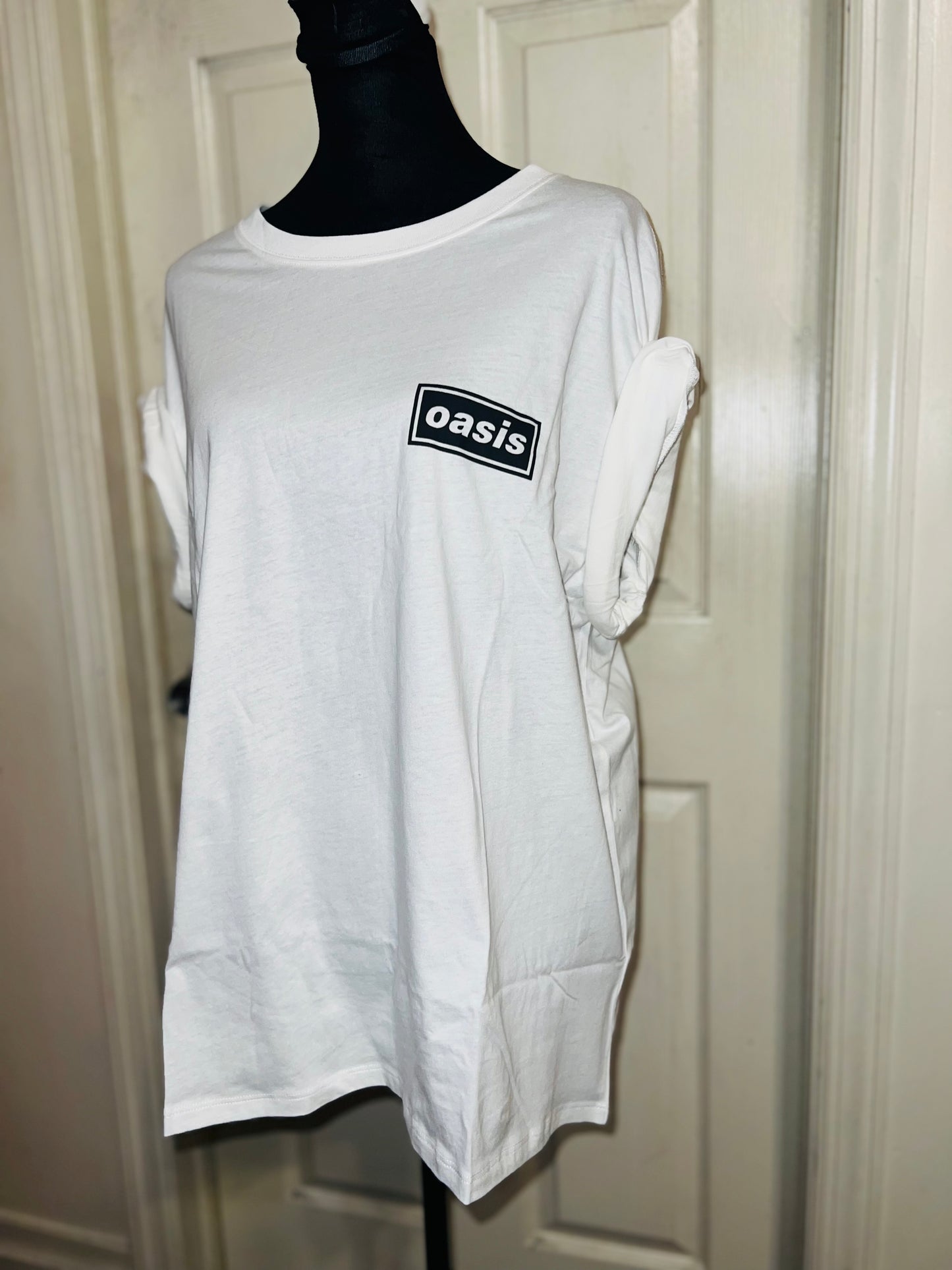 Oasis Double Sided Oversized Distressed Tee